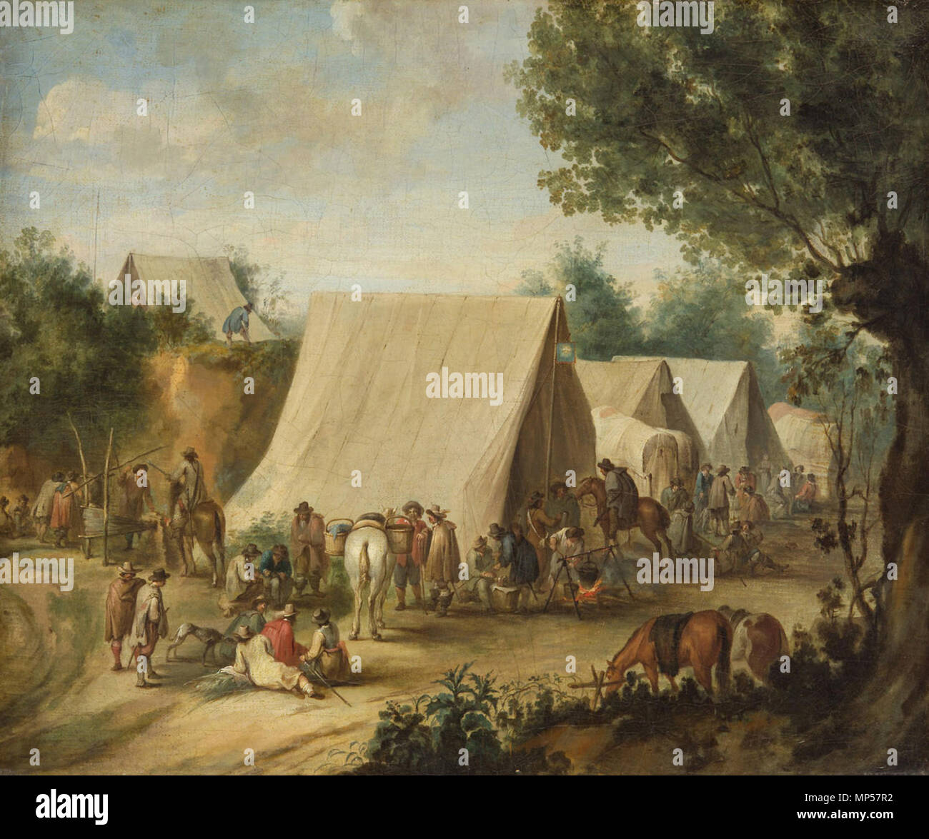 Camp German: Feldlager   mid 17th century.   1068 Robert van den Hoecke 006 Stock Photo