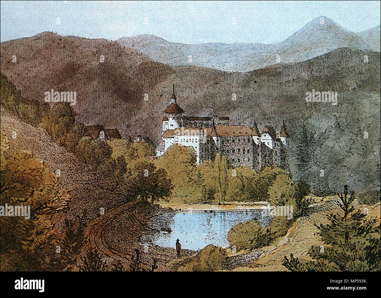 DCF 1.0 . English: Lemberg pri Novi Cerkvi Castle . 1860. C. Reichert 801  Lemberg pri Novi Cerkvi Castle 1680 Stock Photo - Alamy