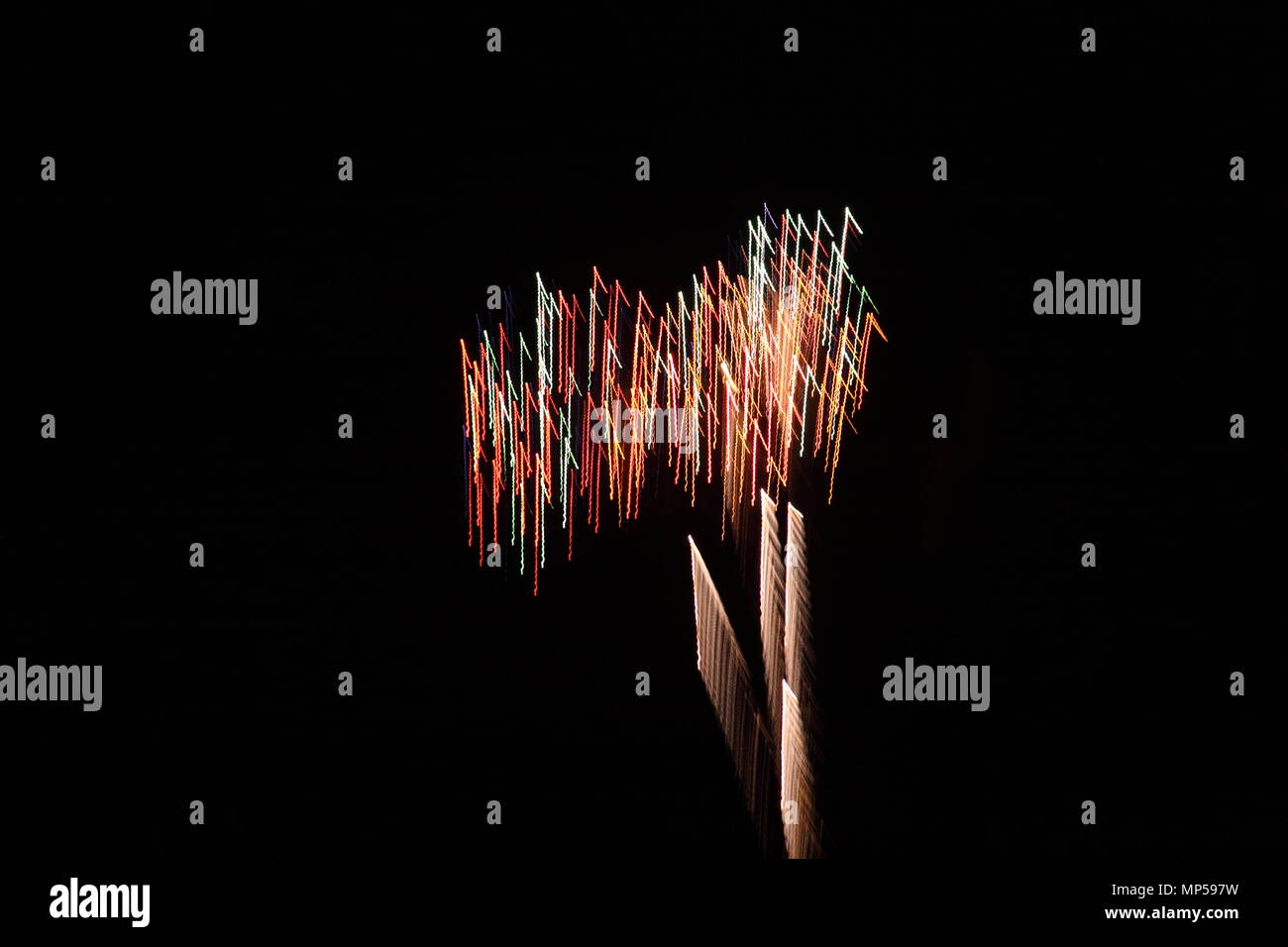Fireworks Display, Gold Coast Stock Photo