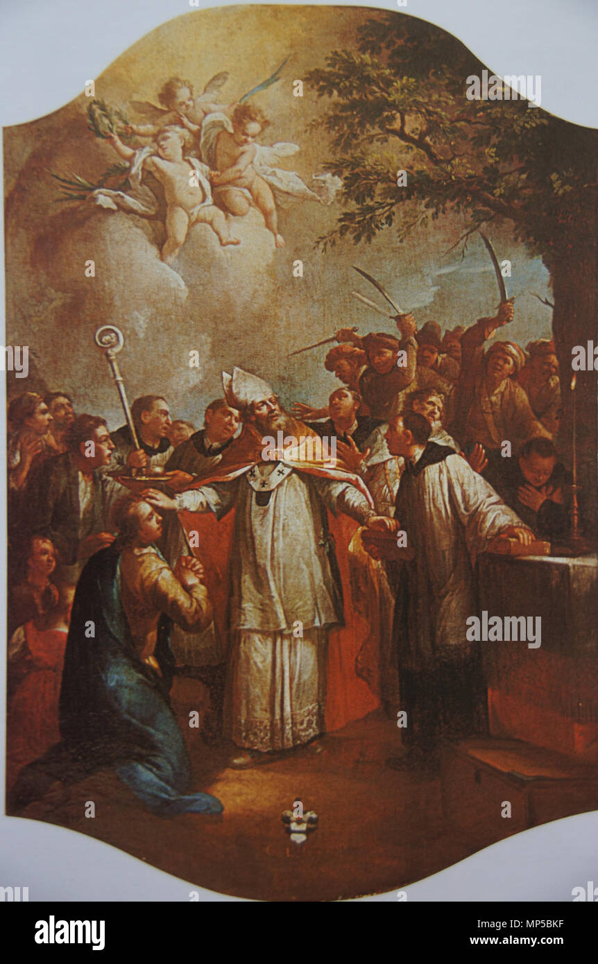 723 Johann Andreas Herrlein Martyrium des heiligen Bonifatius 1778 Stock Photo