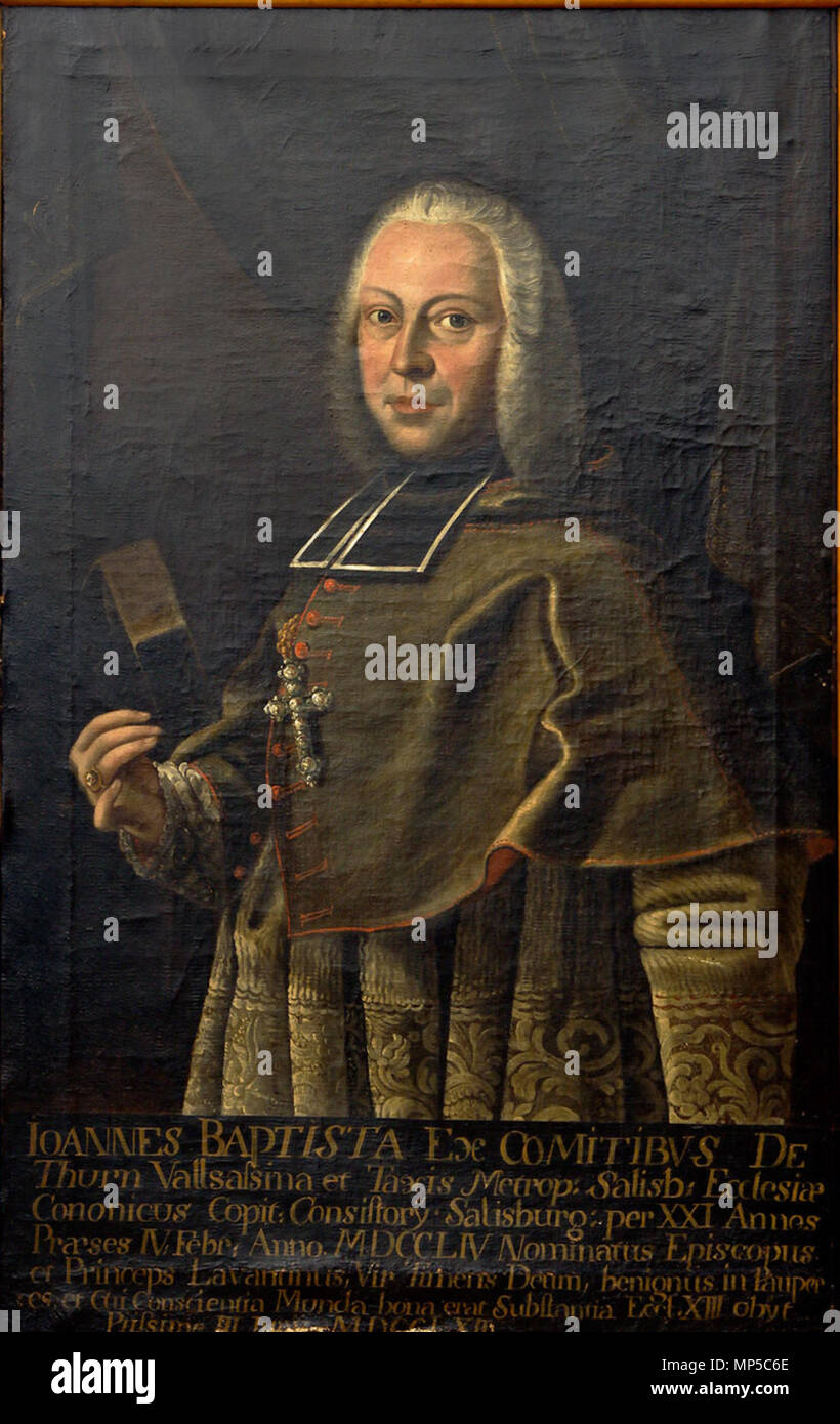 723 Johann Baptist Reichsgraf von Thurn und Taxis Stock Photo Alamy