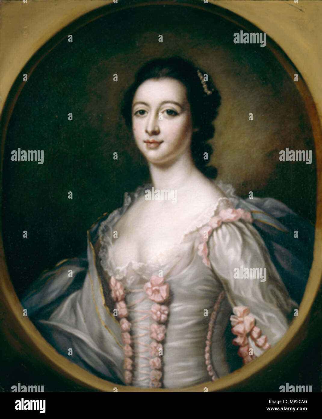 . English: Maria Coventry, Countess of Coventry (1733 – 30 September 1760). After Francis Cotes. 1760. unknown, after Francis Cotes (1726-1770) 857 Maria Coventry, Countess of Coventry (after Francis Cotes) Stock Photo