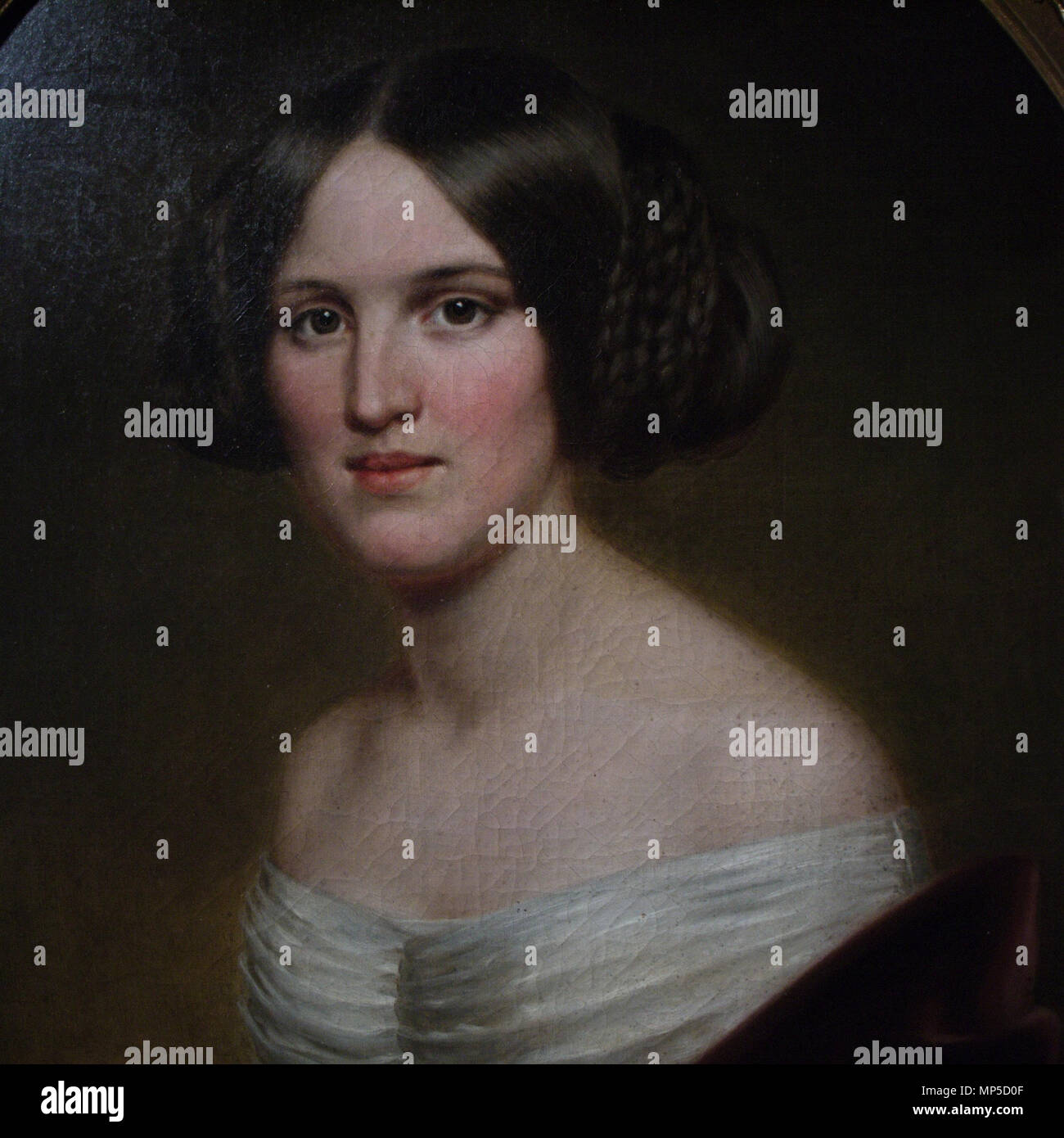 . English: Portrait of Mary Manoah Bostick by George Dury, 1856. Tennessee State Museum . 1856  Taken on 2014-07-22 11:39  .   George Dury  (1817–1894)     Alternative names Friedrich Julius George Dury; George W. Dury  Description American painter  Date of birth/death 15 May 1817 1894  Location of birth/death Würzburg Nashville  Authority control  : Q50112535 VIAF: 114144782949802632445 ULAN: 500029922 GND: 120551764    Photographed by mliu92 from San Mateo 867 Mary Manoah Bostick by George Dury Stock Photo