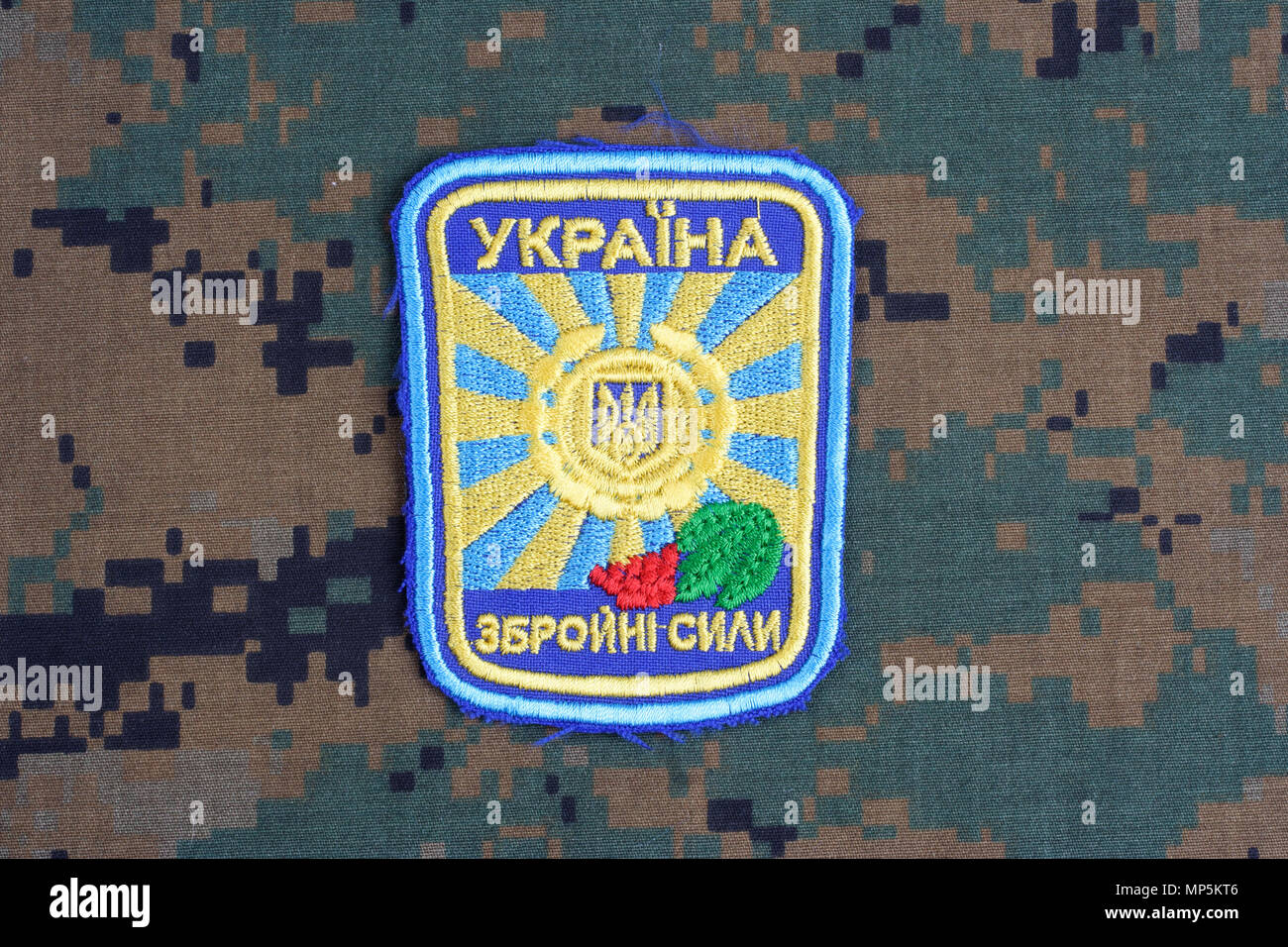 KIEV, UKRAINE - July, 16, 2015. Ukraine Air Force uniform badge Stock ...