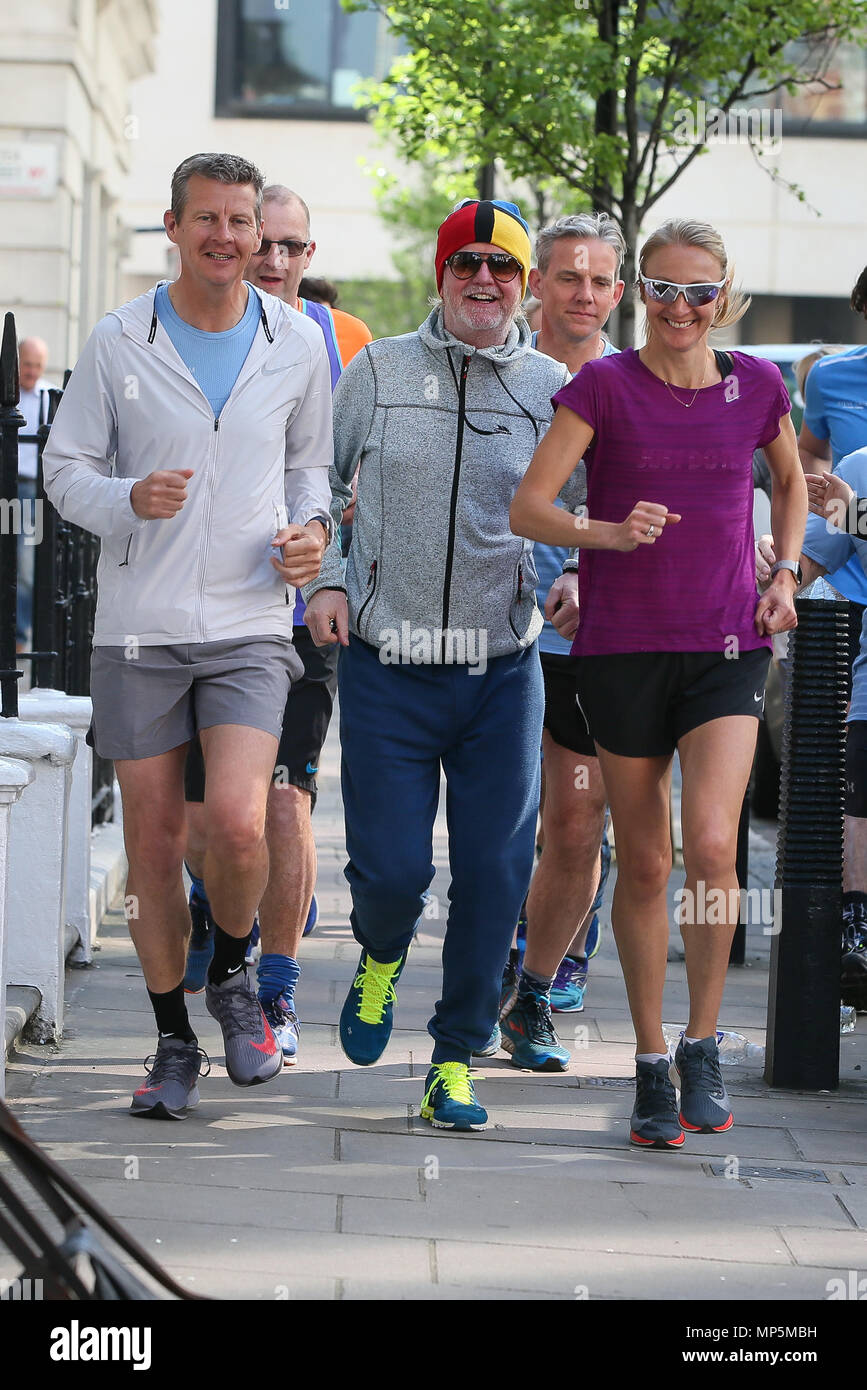 Chris Evans going for a run with Steve Cram and Paula Radcliffe - London  Featuring: Steve Cram, Chris Evans, Paula Radcliffe Where: London, United Kingdom When: 20 Apr 2018 Credit: WENN.com Stock Photo