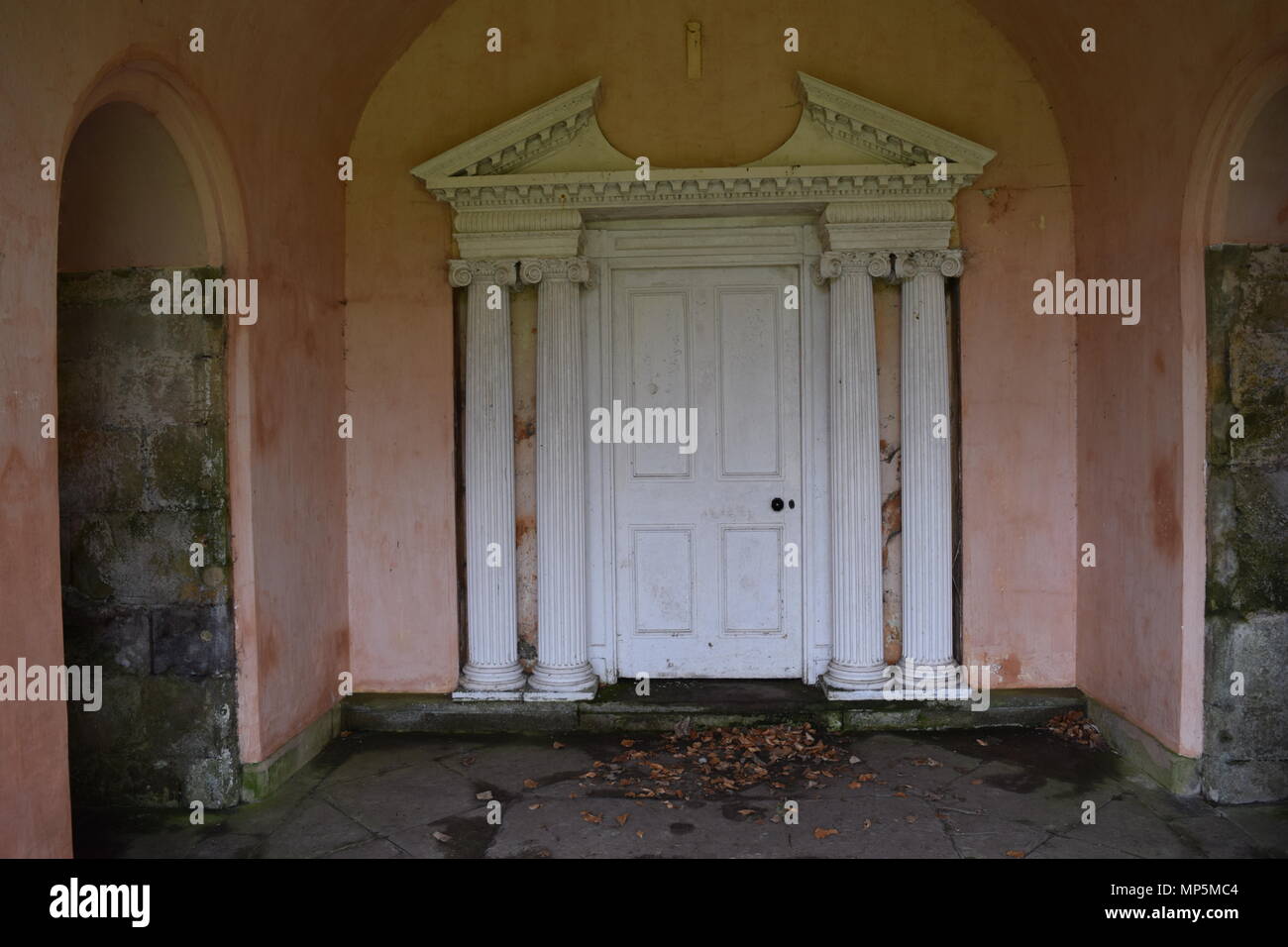 the pineapple and Dunmore house near airth Scotland,big trees Stock