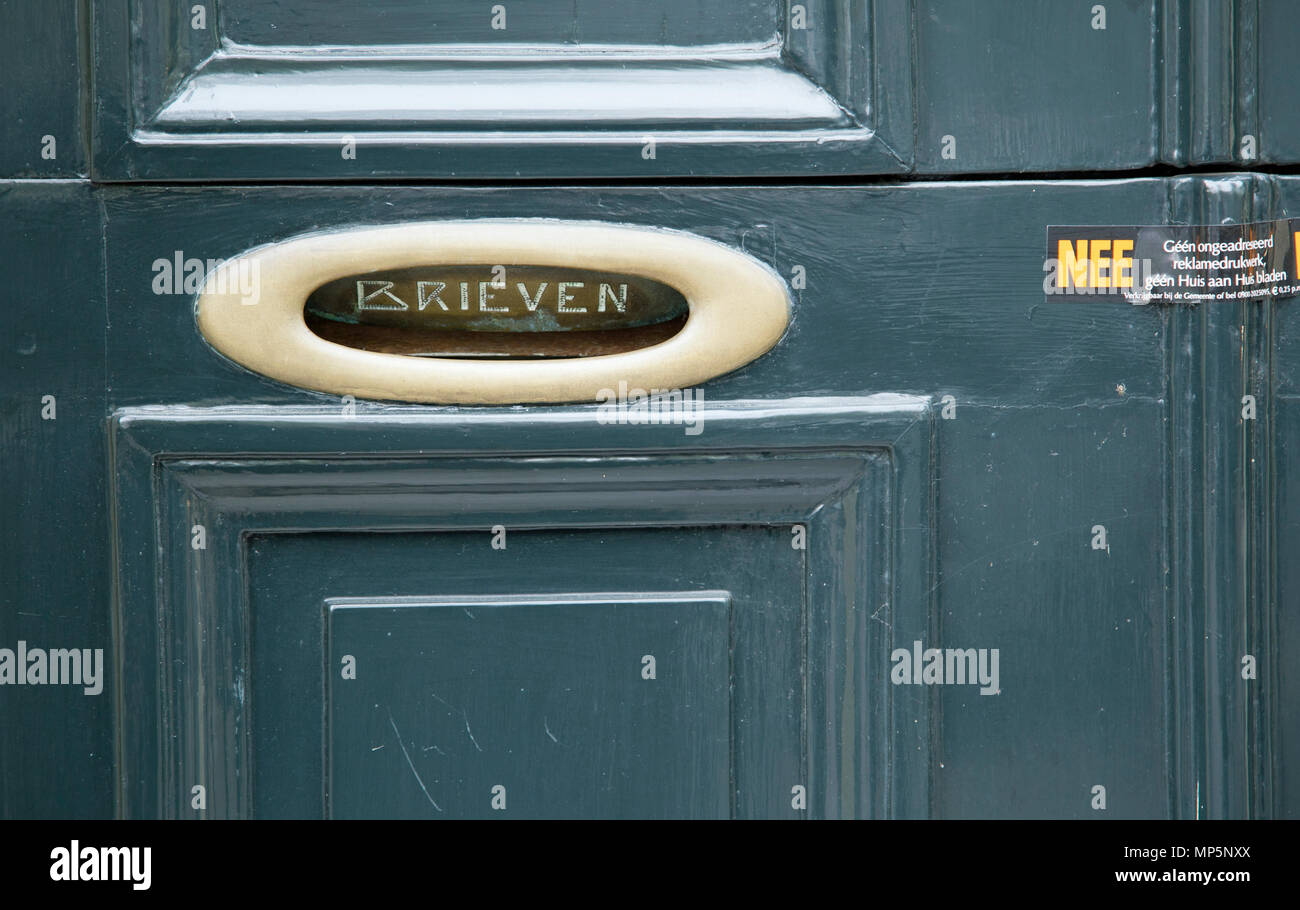A metal letter slot in a door Stock Photo Alamy