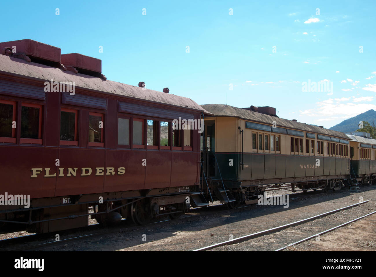 Quorn South Australia, Vintage railway carriages Stock Photo Alamy