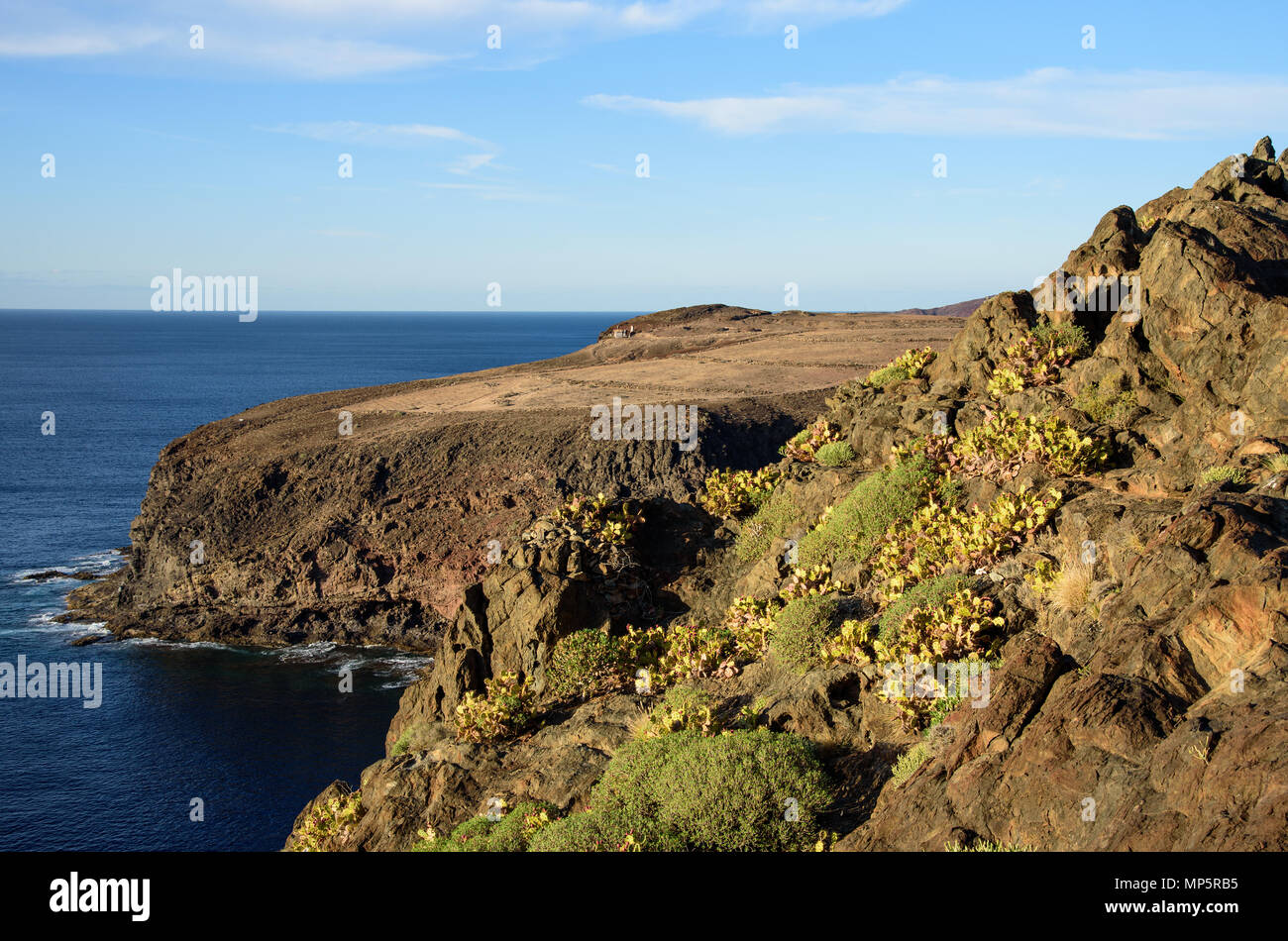 Scenic view on coastline in Agaete, Gran Canaria, Span. Stock Photo
