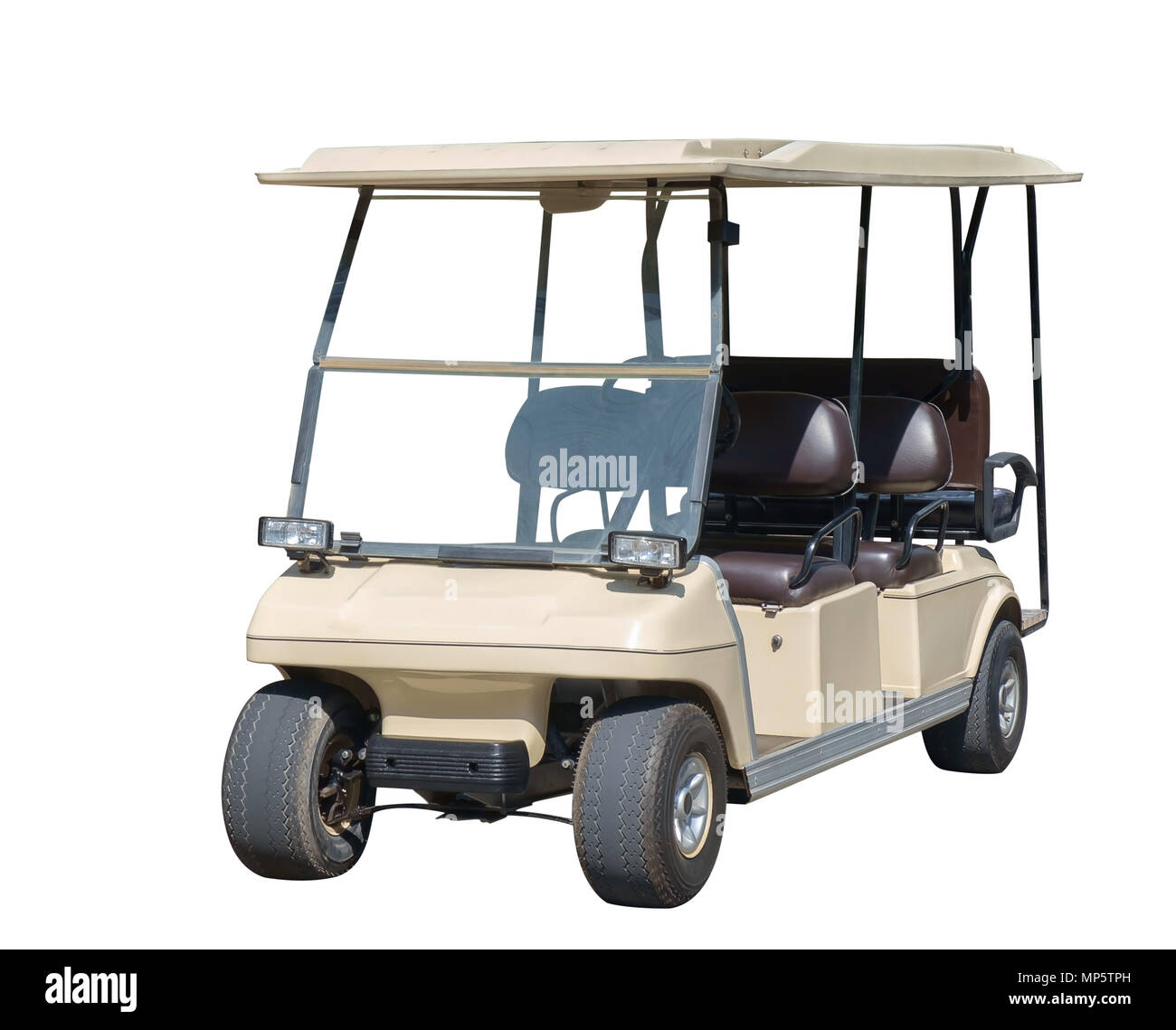 Golf car on white background. Stock Photo