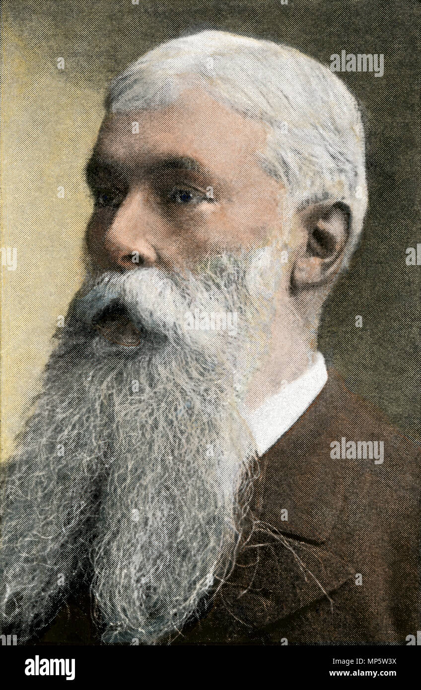 Sanford Dole, President of Hawaii, 1896. Hand-colored halftone of a photograph Stock Photo
