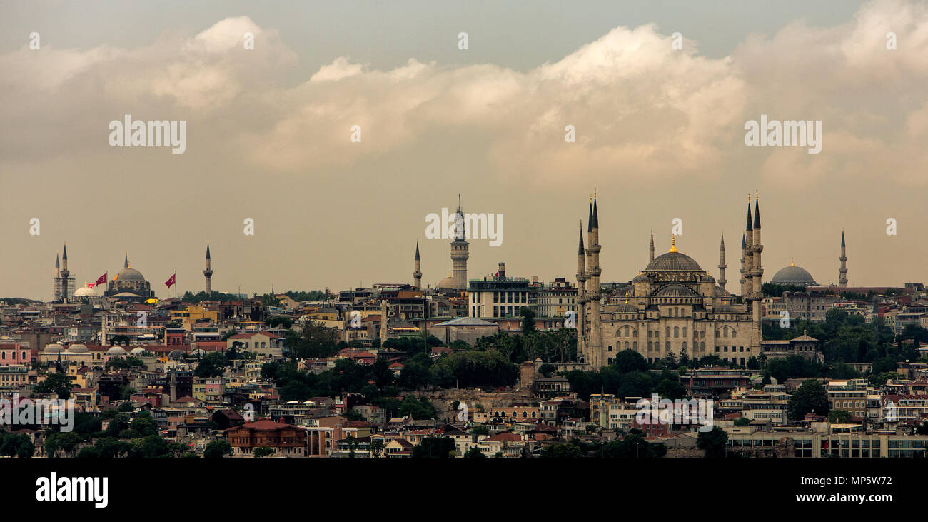 Istanbu - Blue Mosque, Sultan Ahmed Mosque. Blaue Moschee. Sultan-Ahmed-Moschee. Stock Photo