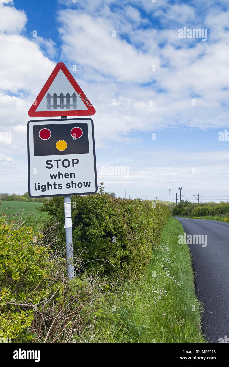 Level Crossing Uk Road Sign High Resolution Stock Photography And Images Alamy