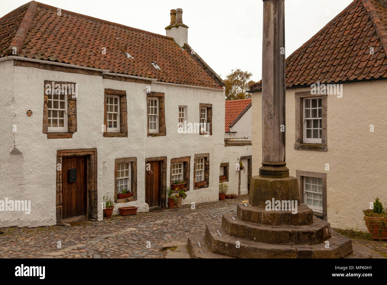 Streets of Historic Culross, Near Cupar, Scotland Stock Photo