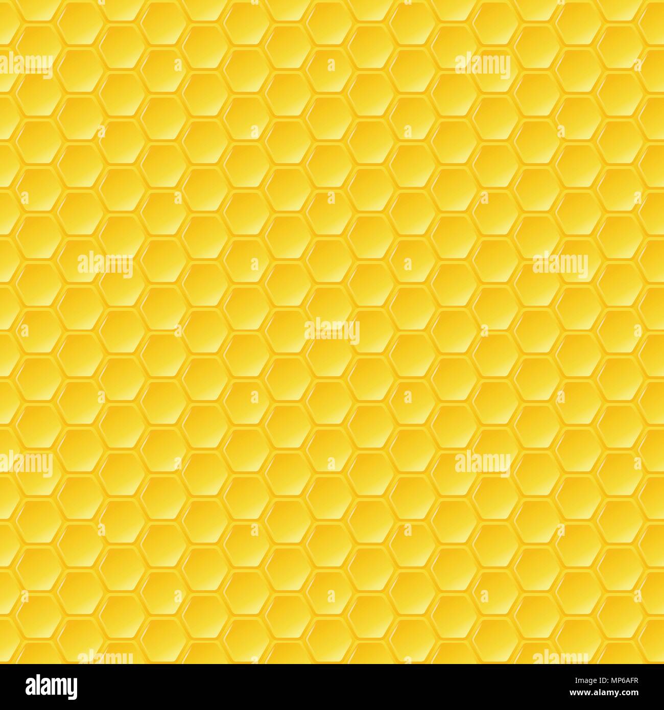 Honeycomb background, seamless hexagons pattern, vector illustration Stock Vector