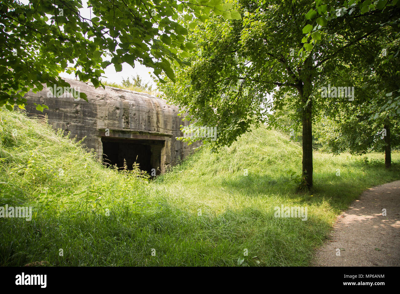 German world war II bunker type 669 aimed at Het Haringvliet,in the ...