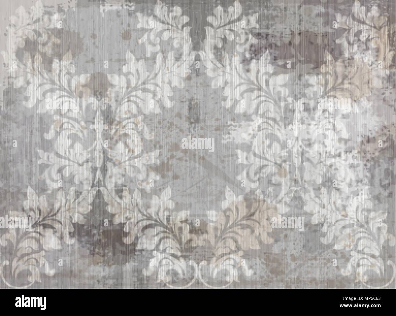 Vector damask pattern element. Classical luxury old fashioned ornament ...