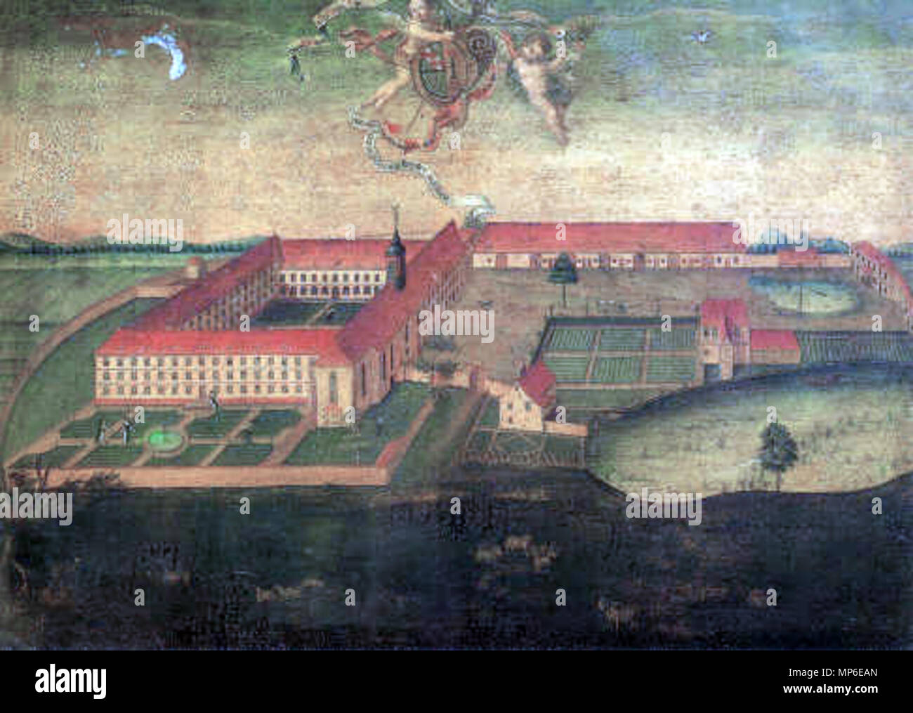 . English: Kloster Wonnental around 1750s . 22 September 2014, 00:46:49. Unknown 770 Kloster Wonnental 18th century Stock Photo