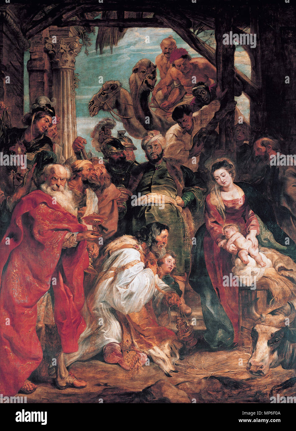 The Adoration of the Magi *oil on panel *447 × 336 cm The Adoration of the Magi, by Peter Paul Rubens 977 Peter Paul Rubens - The Adoration of the Magi - WGA20244 Stock Photo