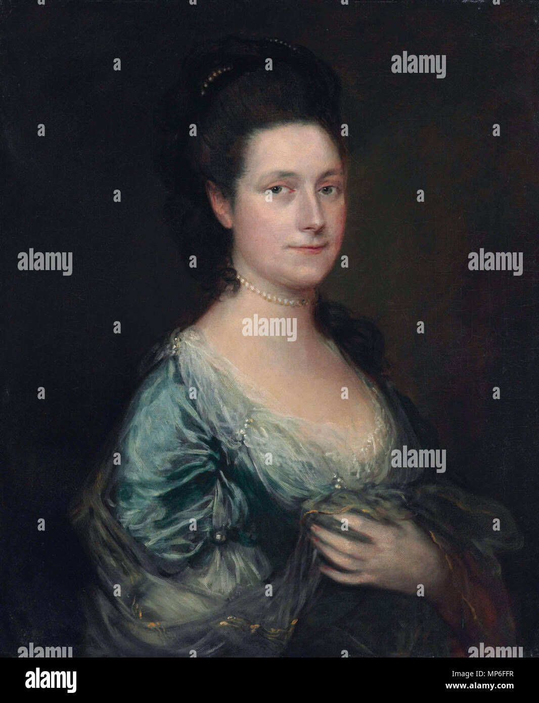 Lady Blackstone, née Sarah Clitherow *oil on canvas *76.8 x 63.5 cm Lady Blackstone, by Thomas Gainsborough 1095 Sara Clitherow, by Thomas Gainsborough Stock Photo