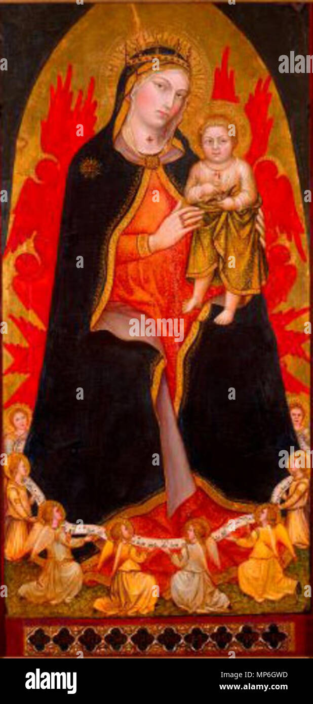 Affiche Vierge Et Enfant Avec Anges – Bernaert Van Oerly – Reproduction Buyenlarge – Plusieurs Tailles