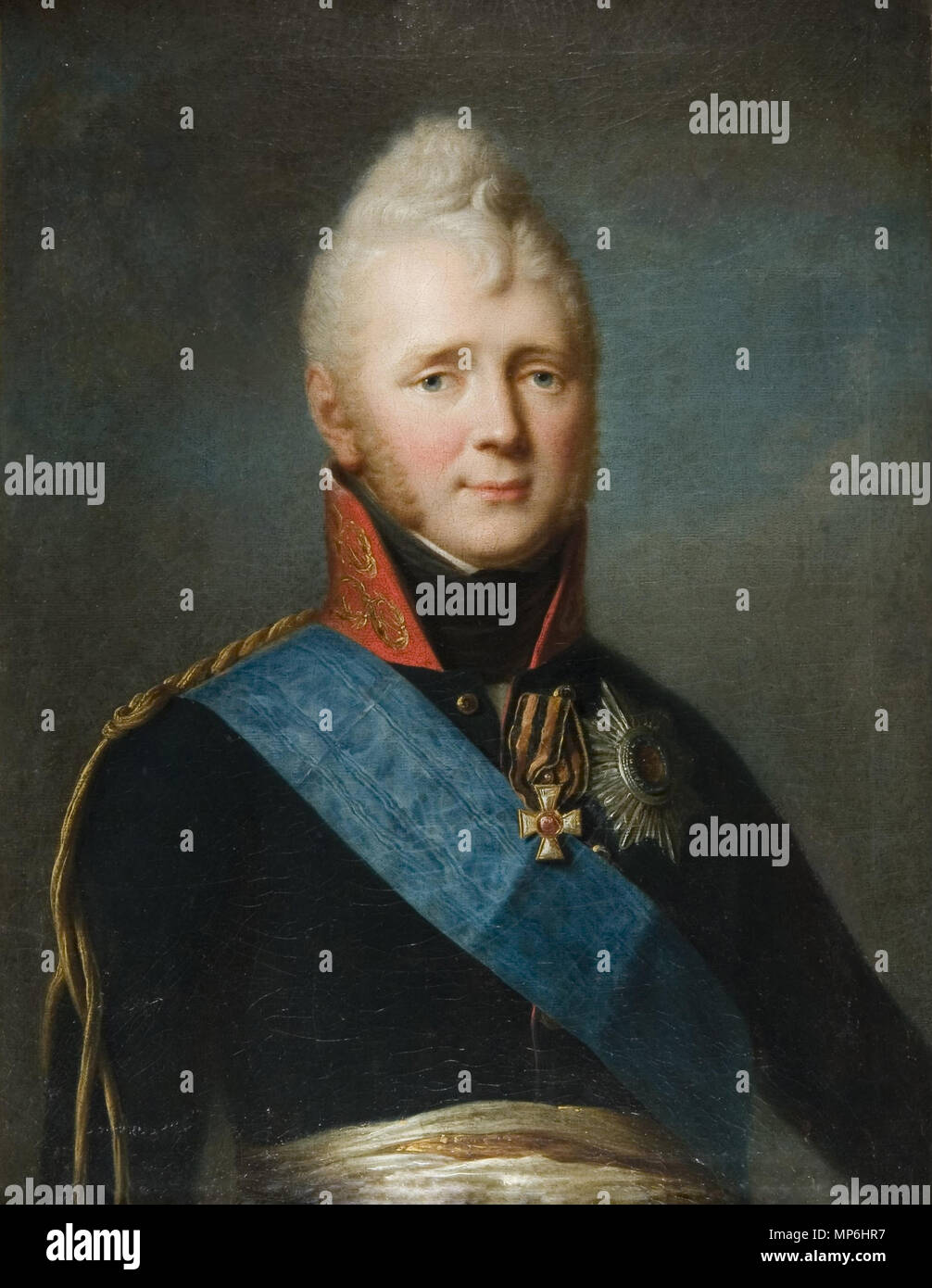 .  English: Portrait of Emperor Alexander I. S.S. Shchukin. 19th century. Ministry of Culture of the Russian Federation, via Google Cultural Institute . 19th century.   1019 Portrait of Emperor Alexander I - Google Cultural Institute Stock Photo