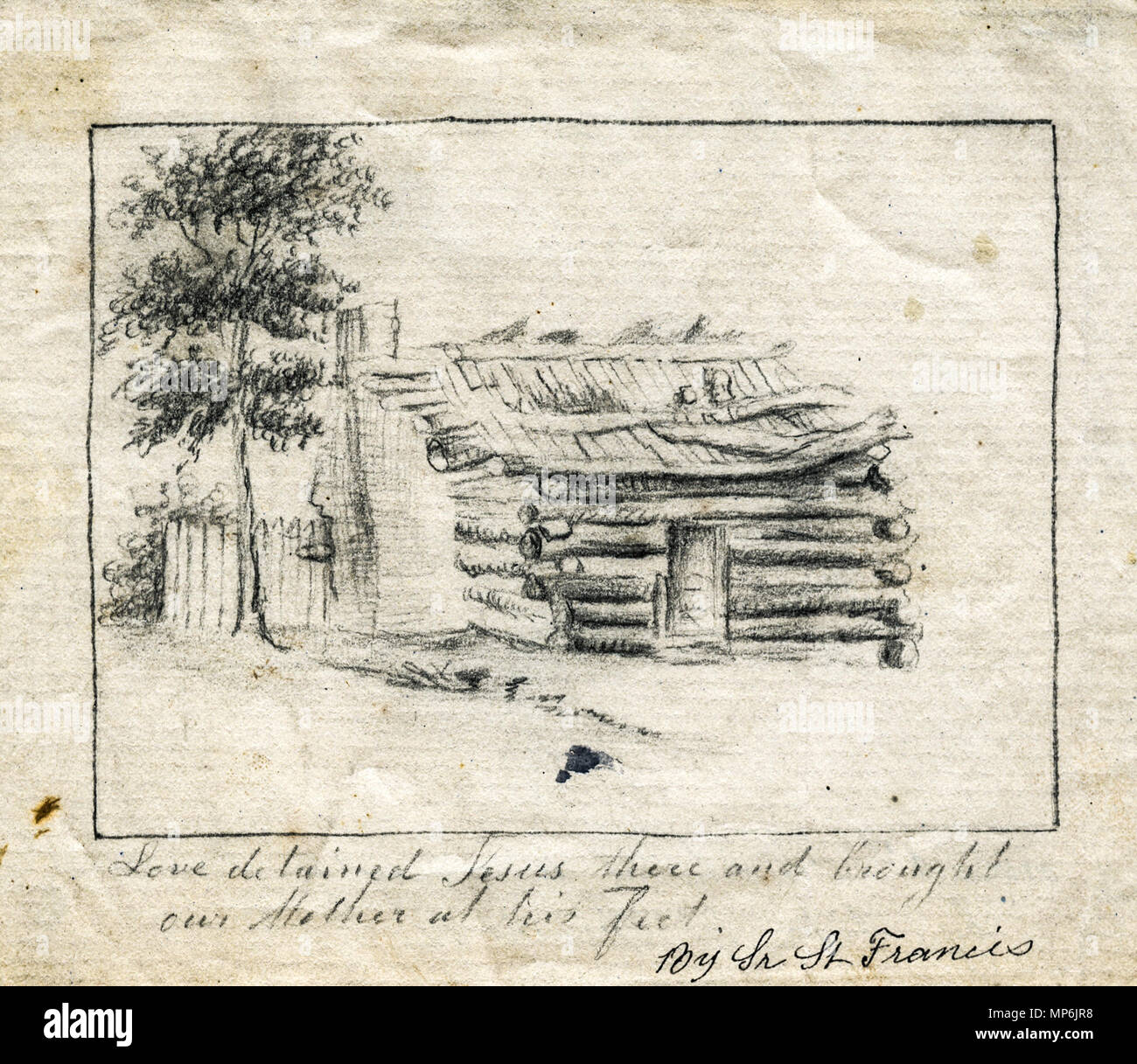 Bound Book Of Sketches Of Saint Mary S Grounds Mainly By Sister