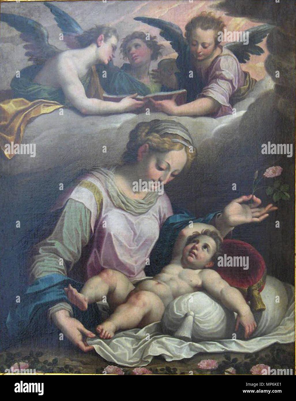 . Madonna with the Rose   Giovanni Battista Trotti, called Il Malosso (1556-1619) 1062 Rimini107 Stock Photo