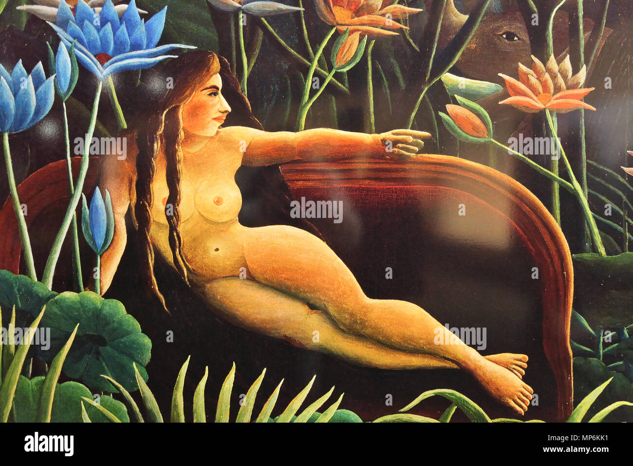 937 Oberhausen - Gasometer - Der schöne Schein - The Dream (Rousseau) 02 ies Stock Photo