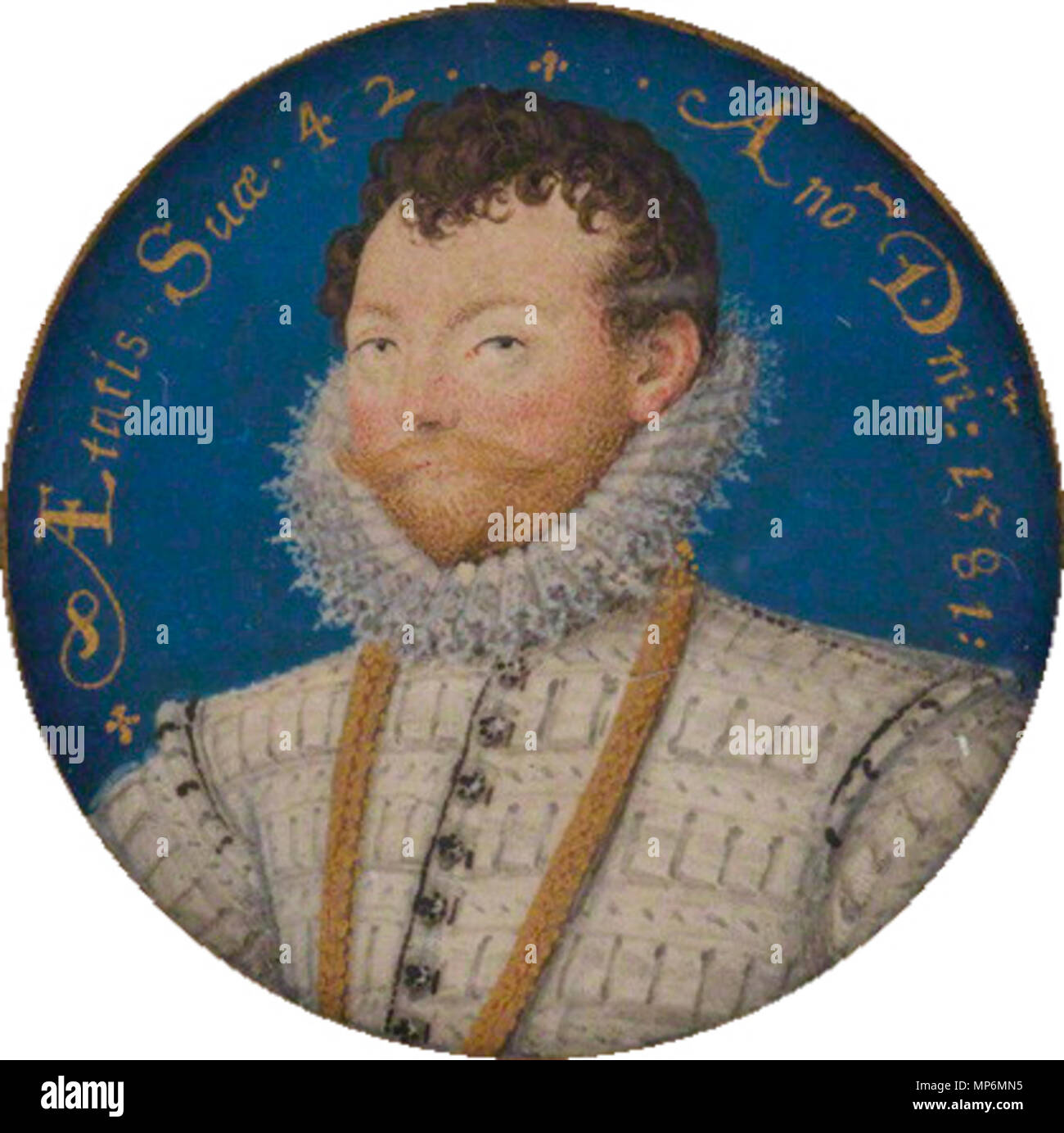 . Portrait of Sir Francis Drake . 1581.   1113 Sfdrake42 Stock Photo
