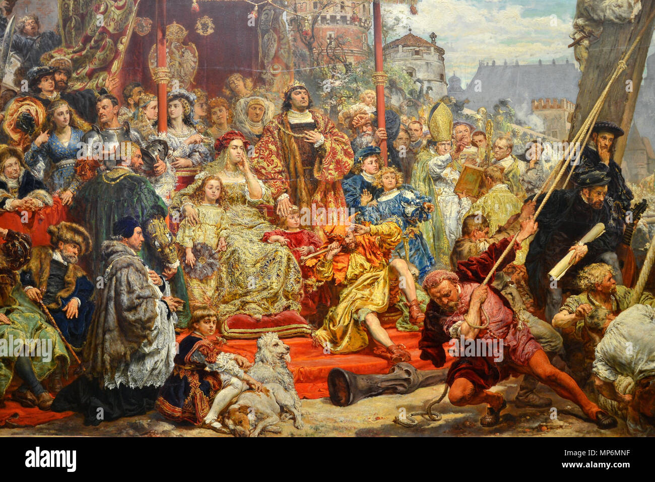 Hanging Of The Zygmunt Bell At The Cathedral Tower In Krakow In 1521 1874 1281 Zawieszenie Dzwonu Zygmunta Fragment Obrazu Stock Photo Alamy