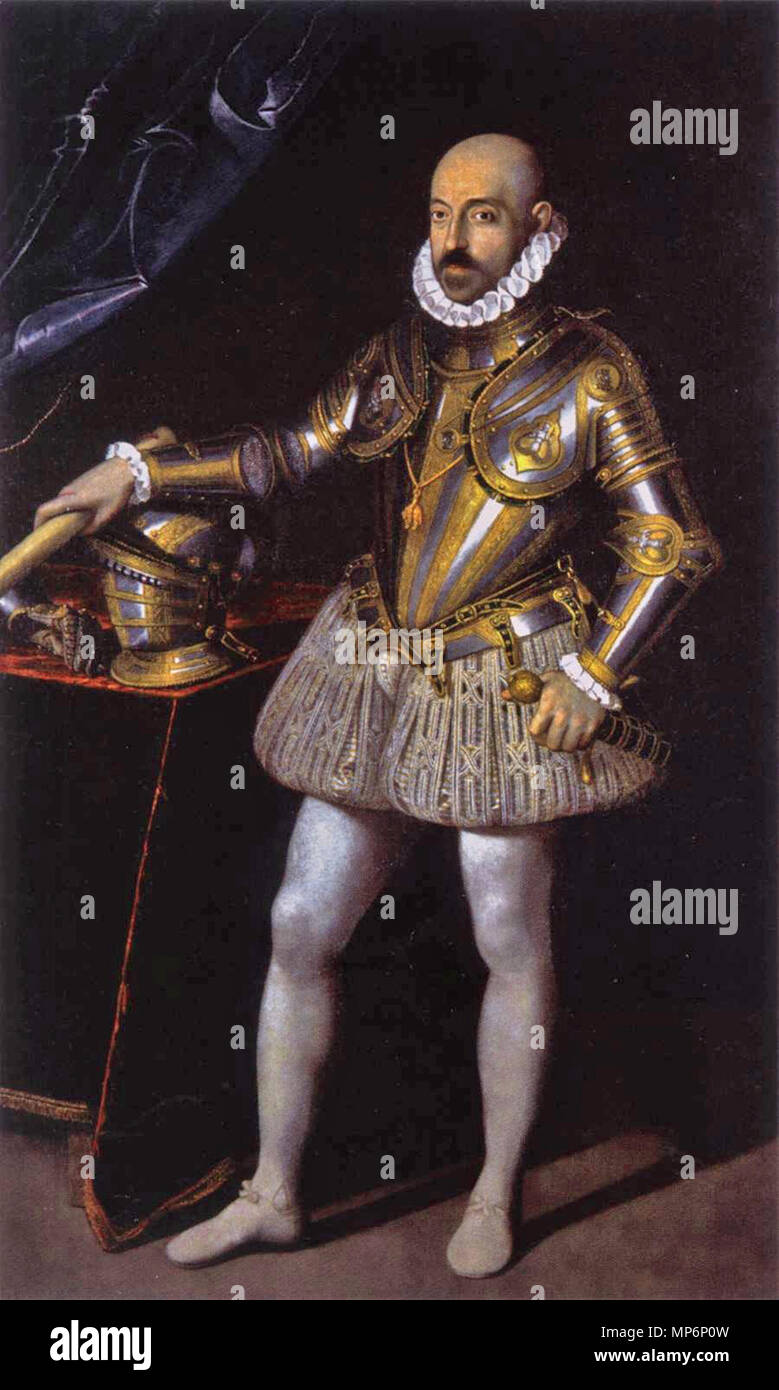 Marcantonio II Colonna . Ritratto in Armatura del Principe Marcantonio II Colonna . 16th century.   853 Marcantonio II Colonna Stock Photo