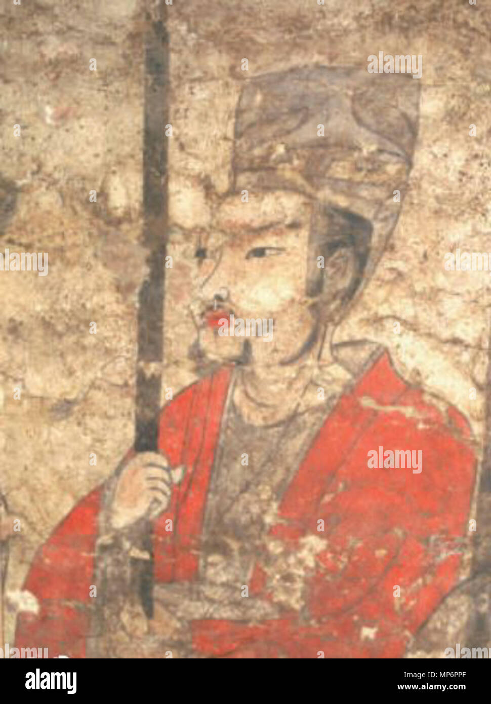 . English: Mural Painting from the Tomb of Kao Yang (高洋), Northern Ch'i (550-577). Northern Ch'i. Unknown artist of Northern Ch'i 912 Mural Painting from the Tomb of Kao Yang, Northern Ch'i 2 Stock Photo