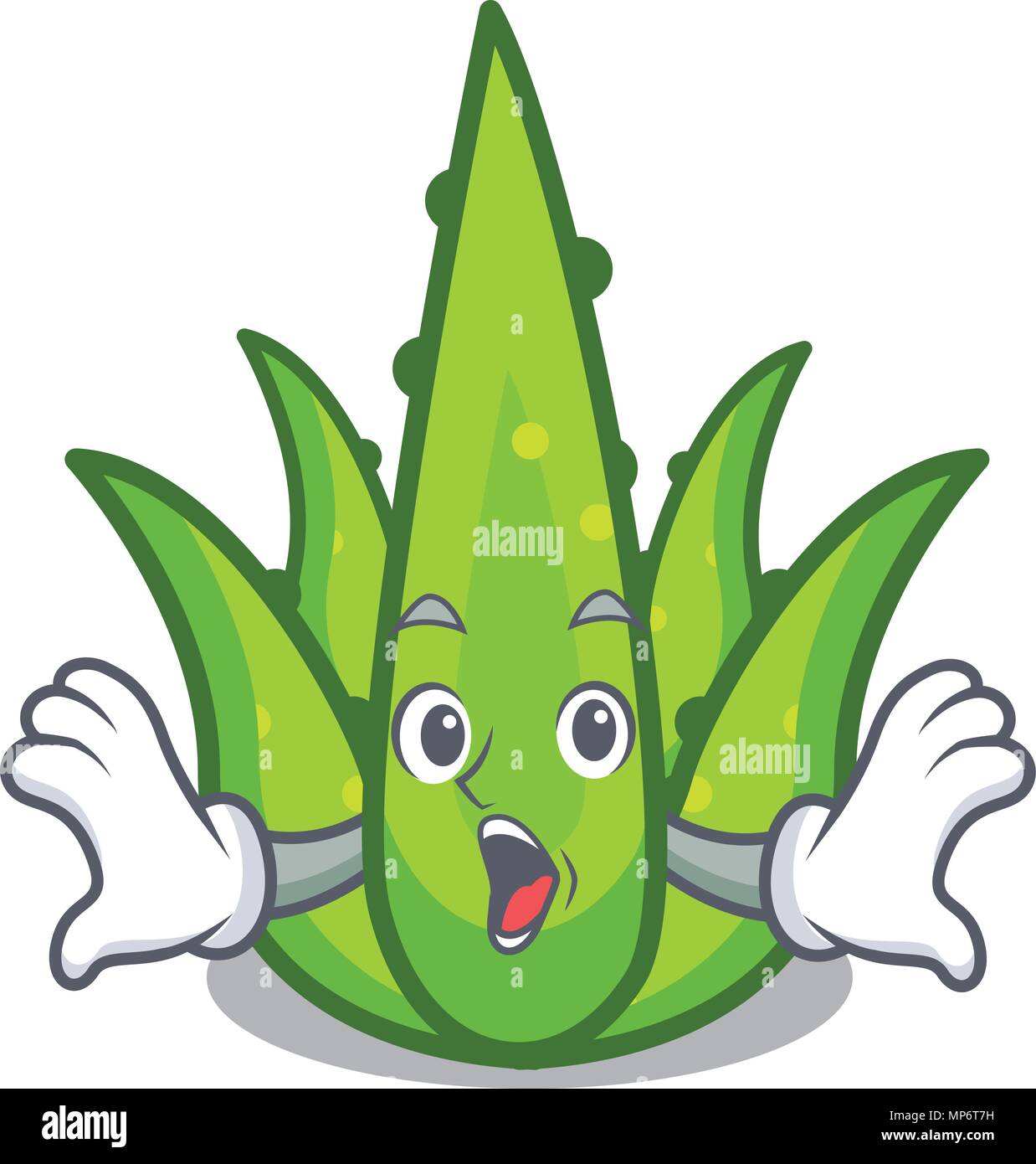 Suprised aloevera mascot cartoon style Stock Vector Image & Art - Alamy