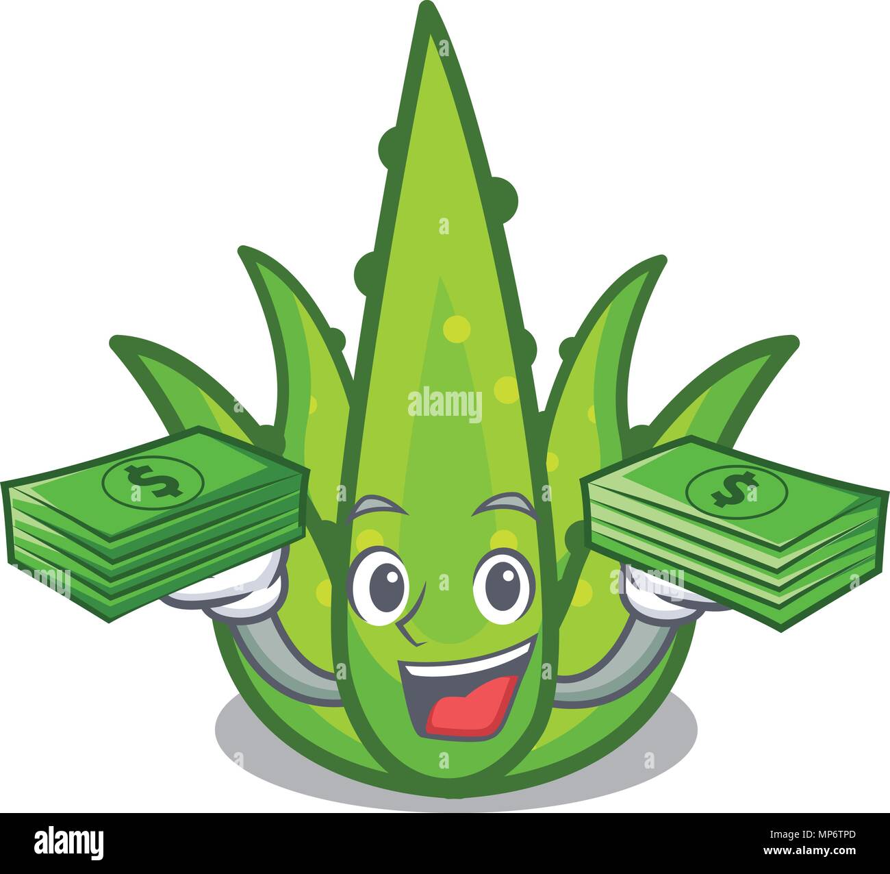With money aloevera mascot cartoon style Stock Vector Image & Art - Alamy