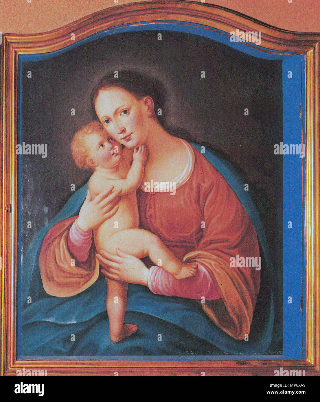 Madonna mit Kind   19th century.   840 Madonna-Birnbaum Stock Photo