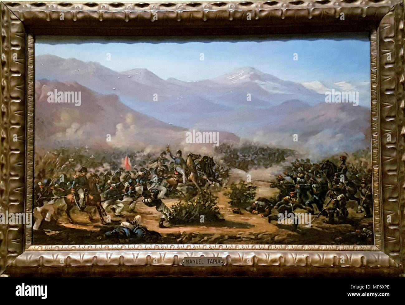 O'Higgins en la batalla de Chacabuco before 1927. 1159 Tapia, Manuel O'Higgins en la batalla de Chacabuco 20171104 fRF01.1.1 Stock Photo