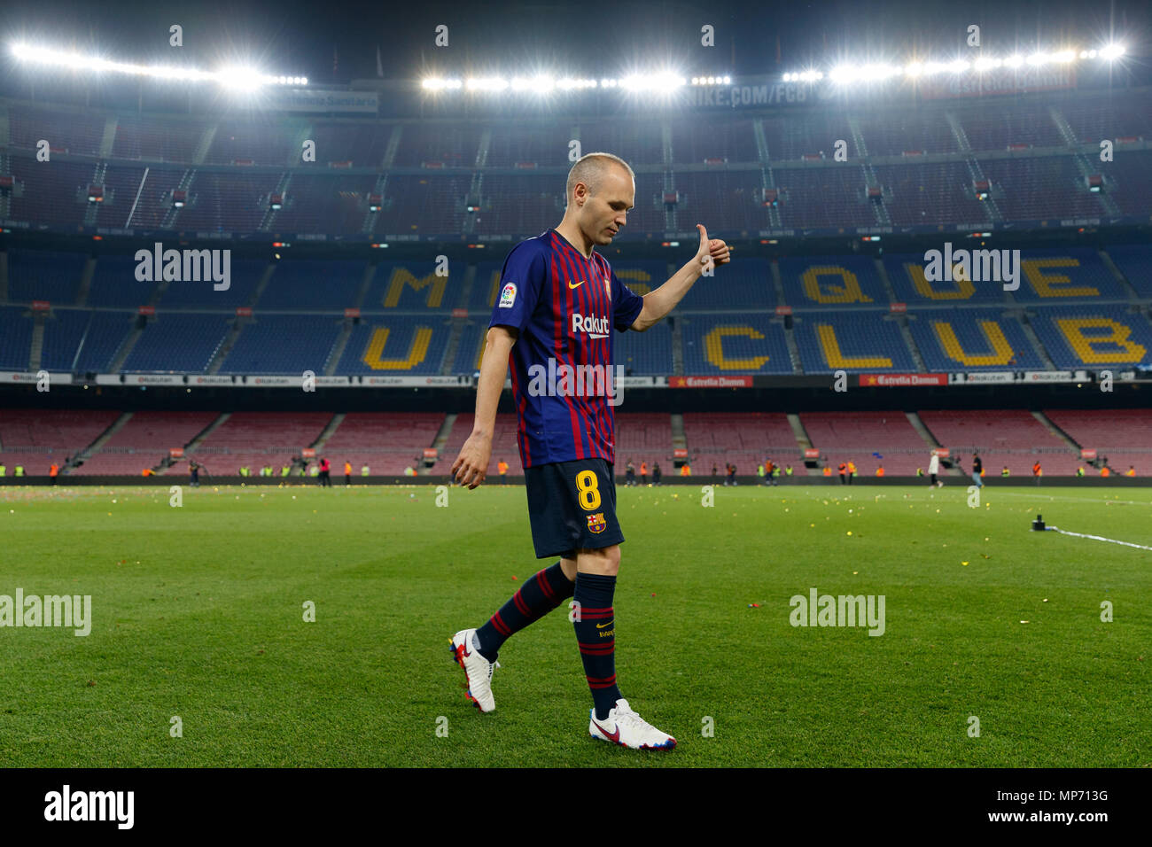 Barcelona, 20th May: Andres Iniesta of FC Barcelona during the celebration  of the two titles won in the season 2017/2018. Credit: UKKO Images/Alamy  Live News Stock Photo - Alamy