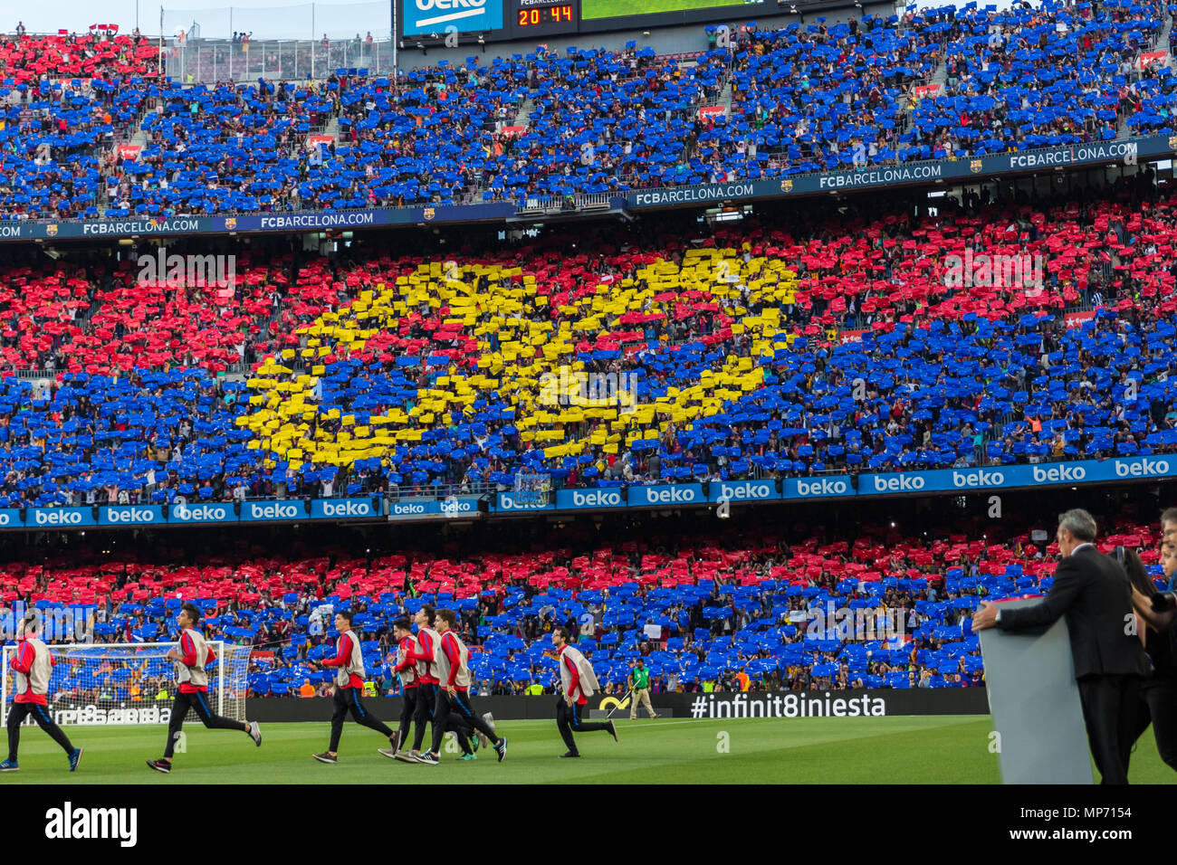 Barcelona, 20th May: Camp Nou mosaic during the 2017/2018 LaLiga Santander  Round 38 game between FC Barcelona and Real Sociedad at Camp Nou on May 20,  2018 in Barcelona, Spain. Credit: UKKO