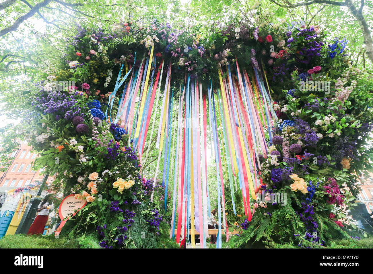 Shops in Sloane Square are transformed with floral displays May as part