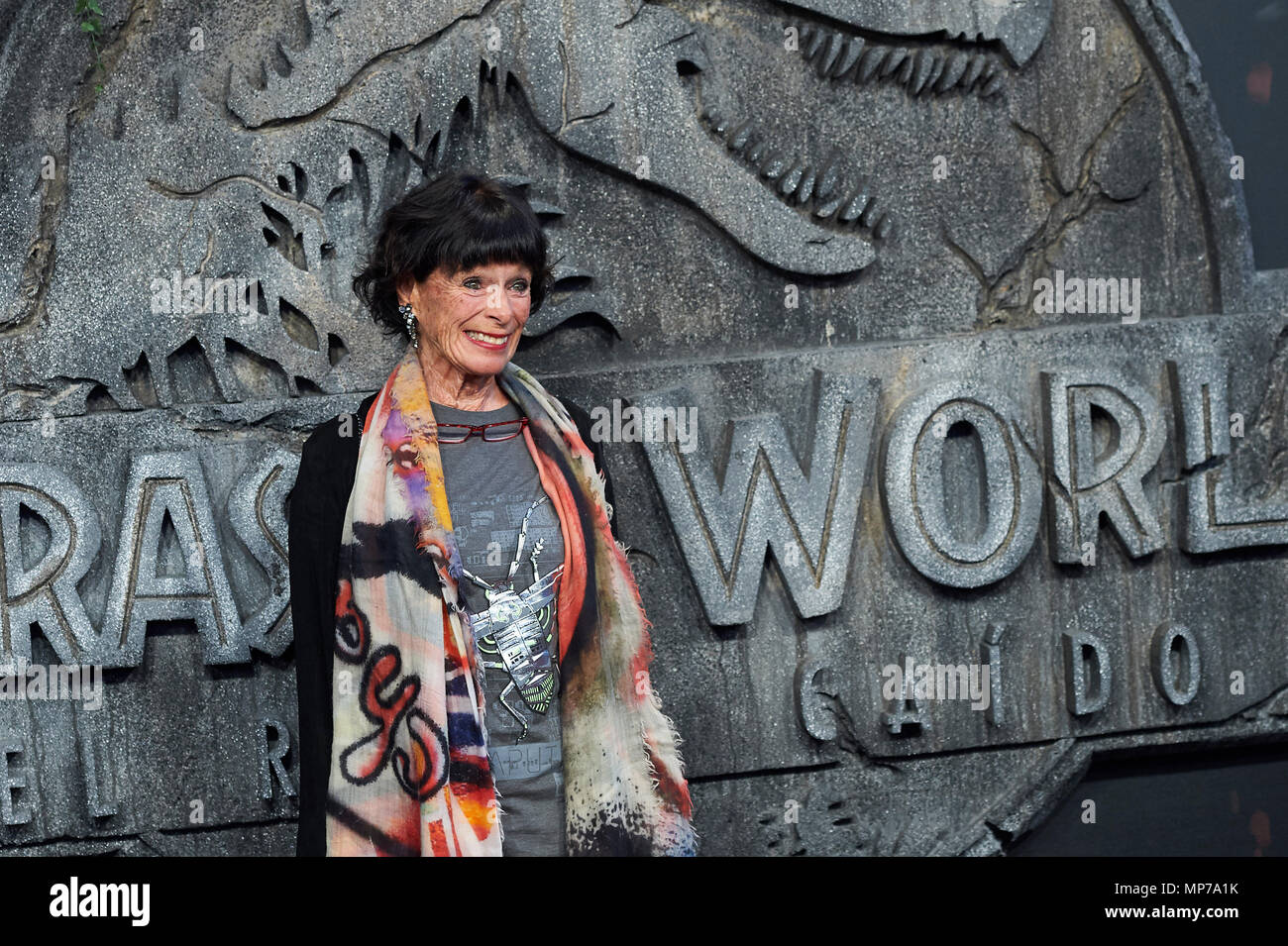 Madrid, Spain. 21st May, 2018. Geraldine Chaplin attends 'Jurassic World: Fallen Kingdom' World Premiere at WiZink Center on May 21, 2018 in Madrid, Spain. May21, 2018. Credit: Jimmy Olsen/Media Punch ***No Spain***/Alamy Live News Stock Photo