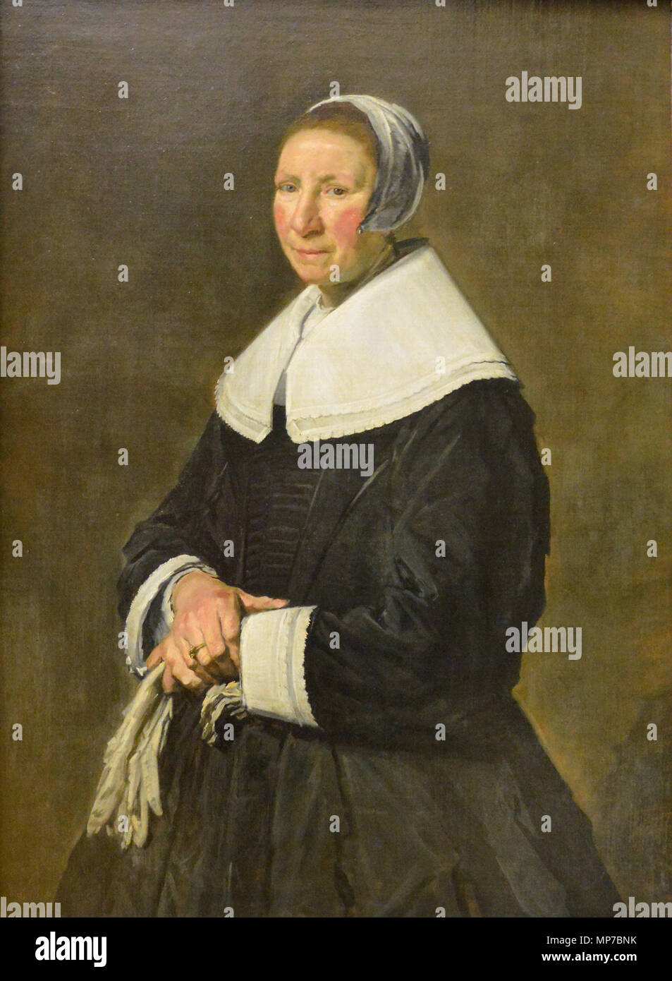 1015 Portrait d'une femme - Frans Hals - musée du Louvre Stock Photo