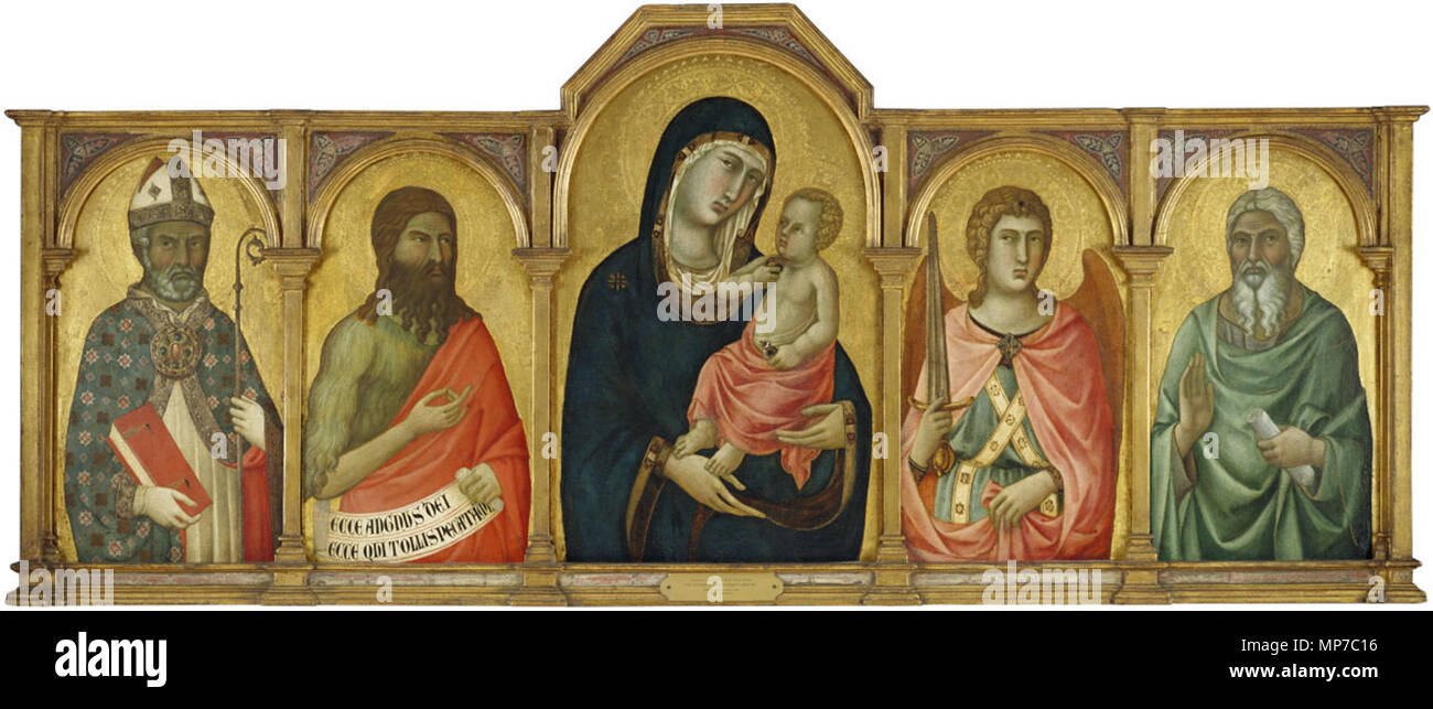 Madonna and Christ Child with a Bishop Saint, Saint John the Baptist ...