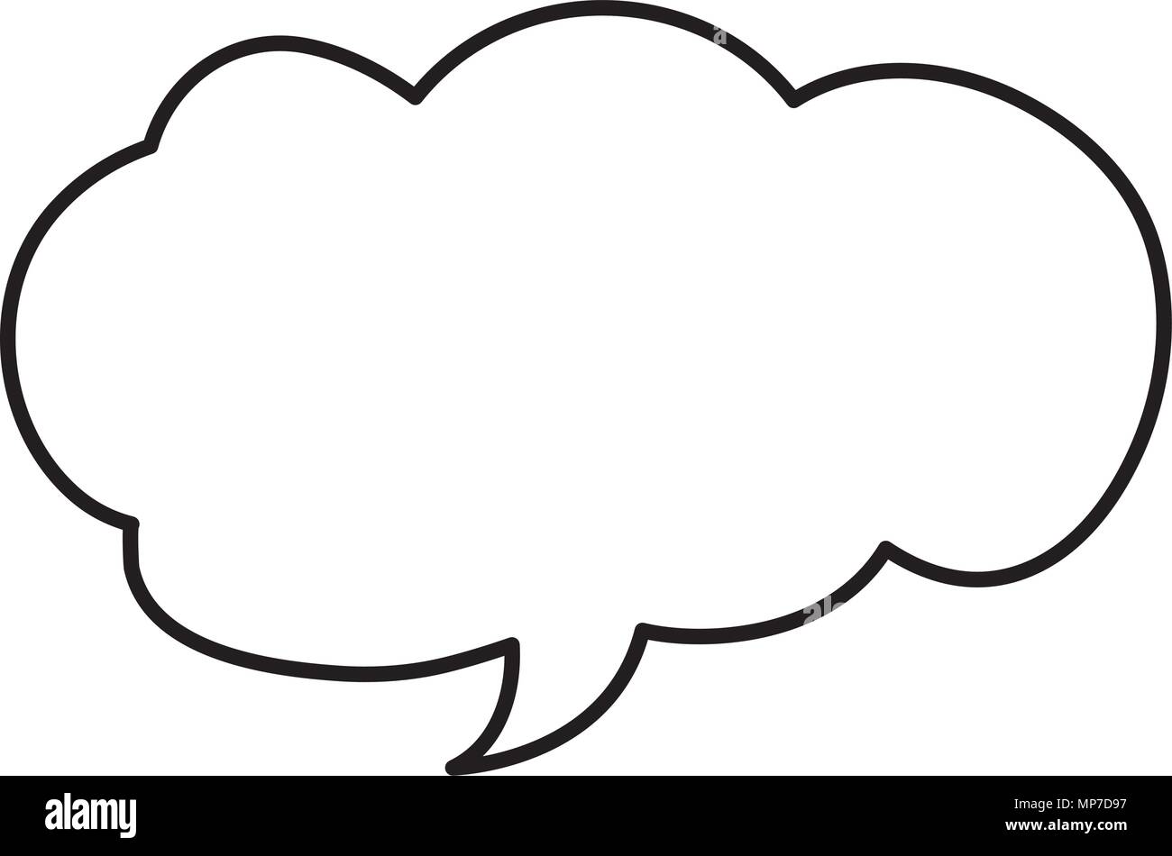 Line Cloud Chat Bubble Text Message Stock Vector Image & Art - Alamy
