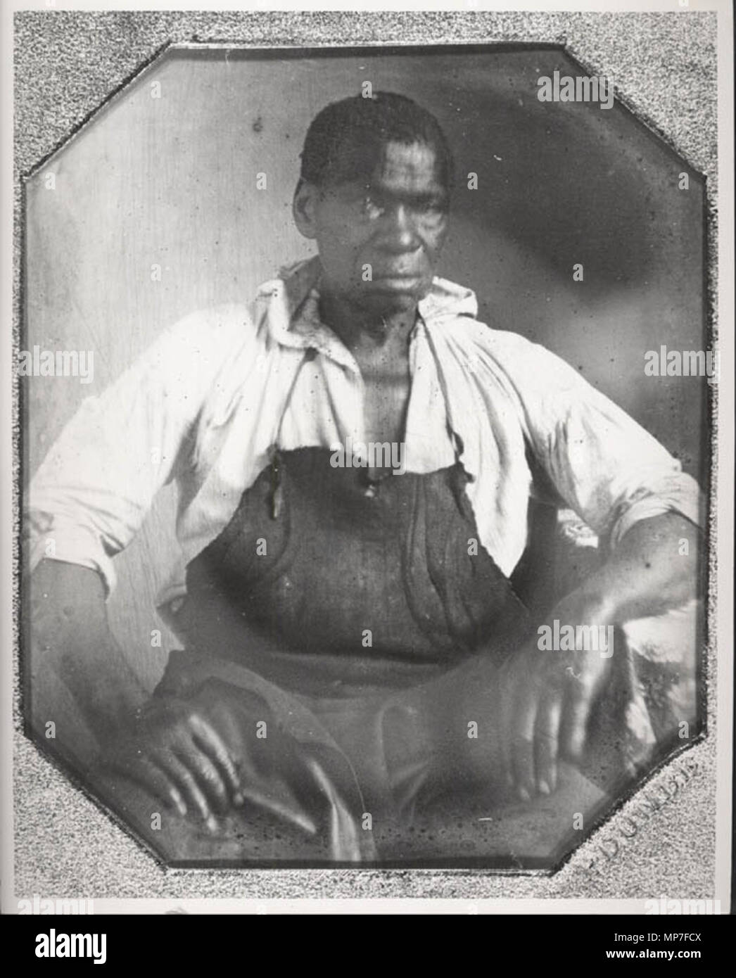 . Daguerreotype of Isaac Jefferson by John Plumbe, Jr. Petersburg, VA, ca. 1845. Albert H. Small Special Collections Library. University of Virginia. Charlottesville VA. circa 1845.   John Plumbe  (1809–1857)     Alternative names John Plumbe, Jr.  Description American photographer and publisher  Date of birth/death 13 July 1809 28 May 1857  Location of birth/death Powys Dubuque  Work location Washington, D.C. (1840), California (1849-1854), Dubuque, Iowa (1854-1857)  Authority control  : Q3512144 VIAF: 17088044 ULAN: 500028739 LCCN: nr92028530 RKD: 387496 WorldCat 677 IssacJefferson ca1845 by Stock Photo