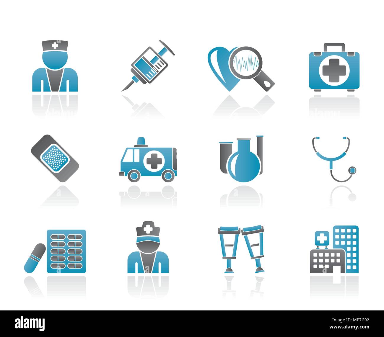 Medicine and healthcare icons - vector icon set Stock Vector Image ...