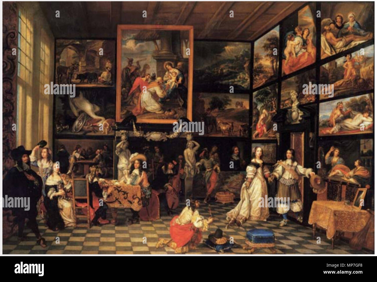 English Jacob De Formentrou Attributed Interior Of An Art