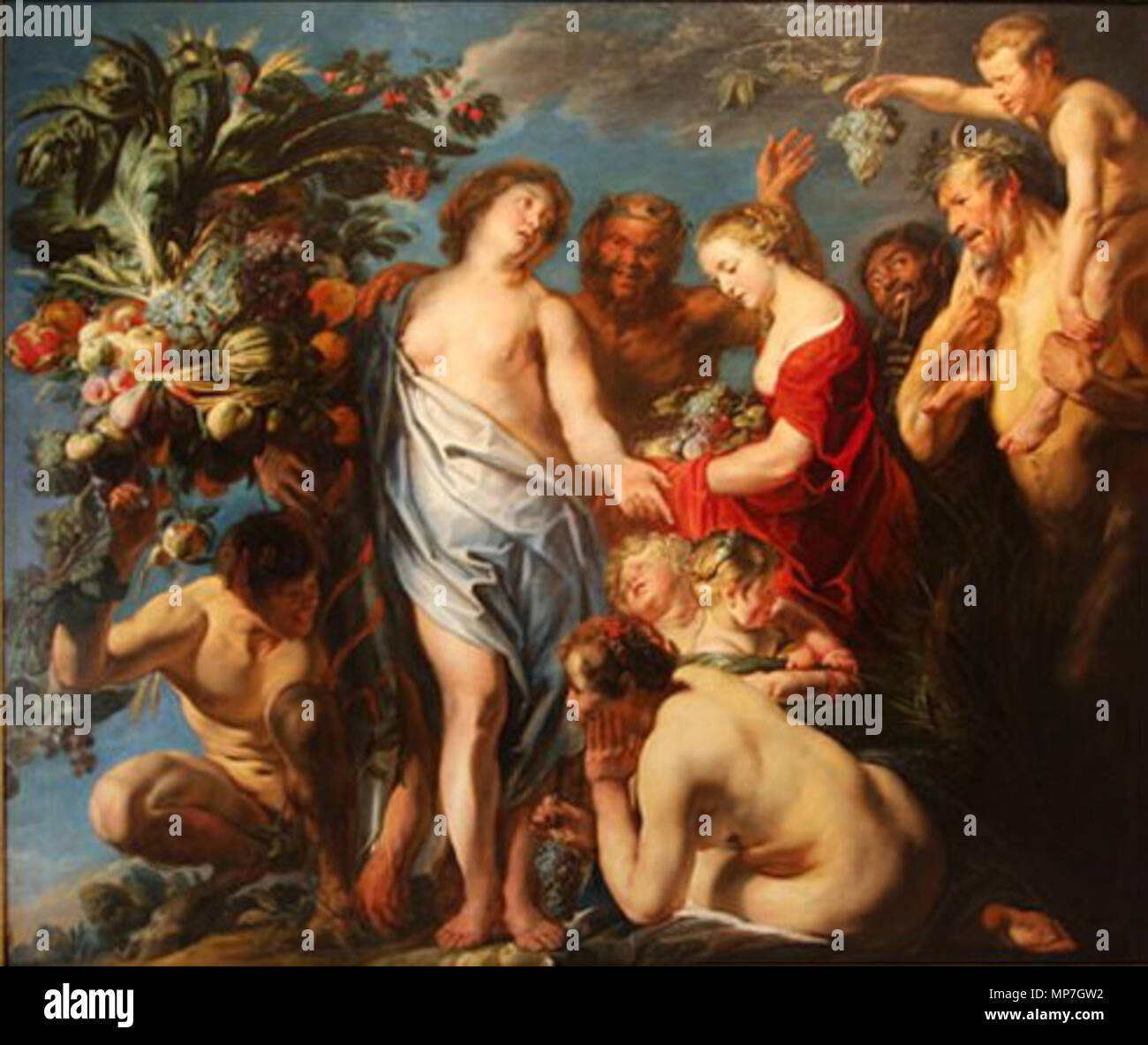 .  English: An Allegory of Fruitfulness by Jacob Jordaens, 1620-29 . 1620-29.   683 Jacob Jordaens, An Allegory of Fruitfulness, 1620-29 Stock Photo