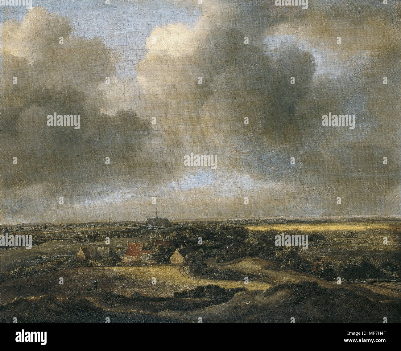 684 Jacob van Ruisdael - Campos de blanqueo en Bloemendaal cerca de Haarlem década de 1660 Stock Photo