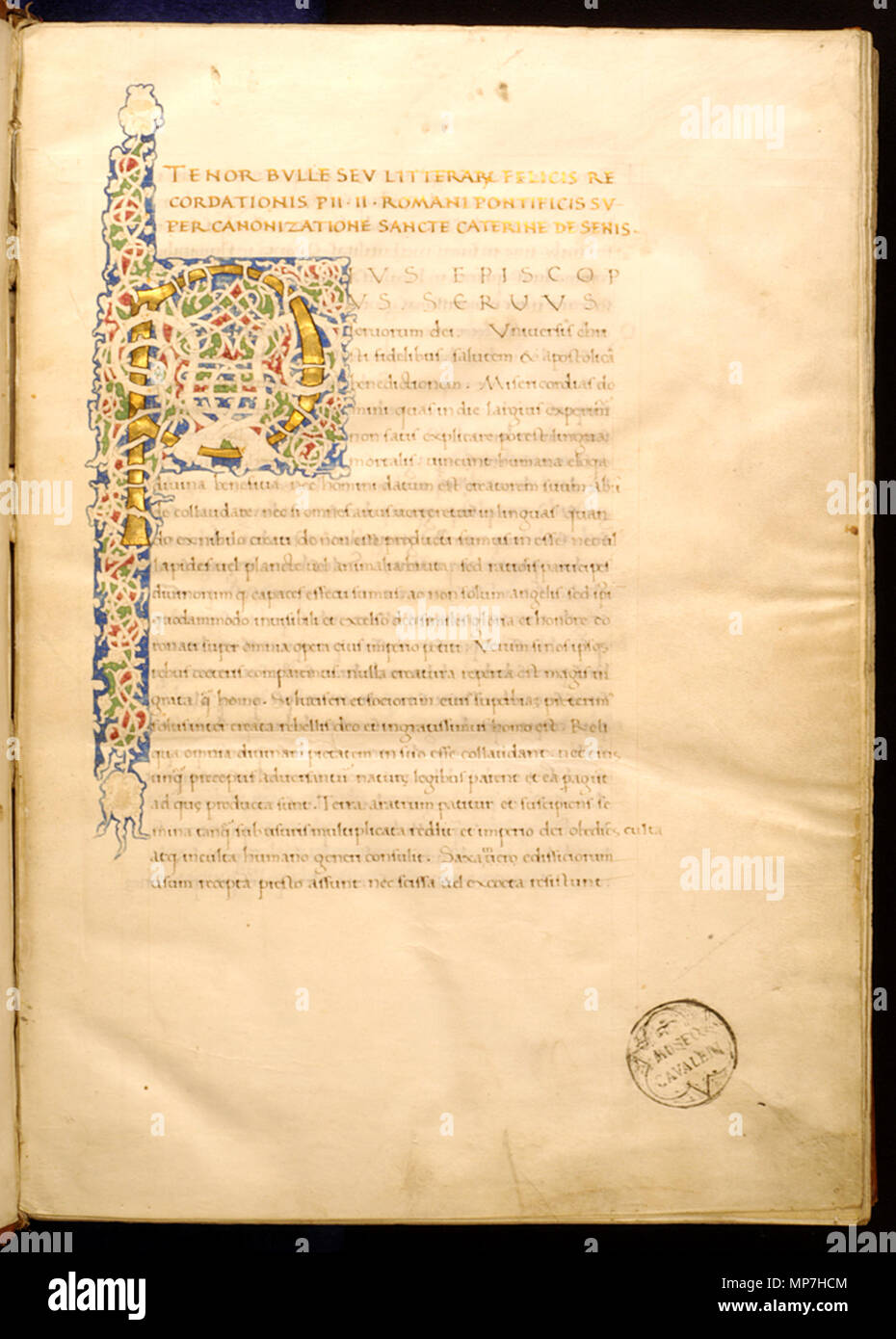 verlies fles groef Raymondo de Capua. 'Leaf from Legenda San Catherinae de Senis,' ca. 1470.  ink, paint and gold on parchment. Walters Art Museum (W.350.1R): Acquired  by Henry Walters. W.350.1R 685 Jacobus Macharius Venetus -